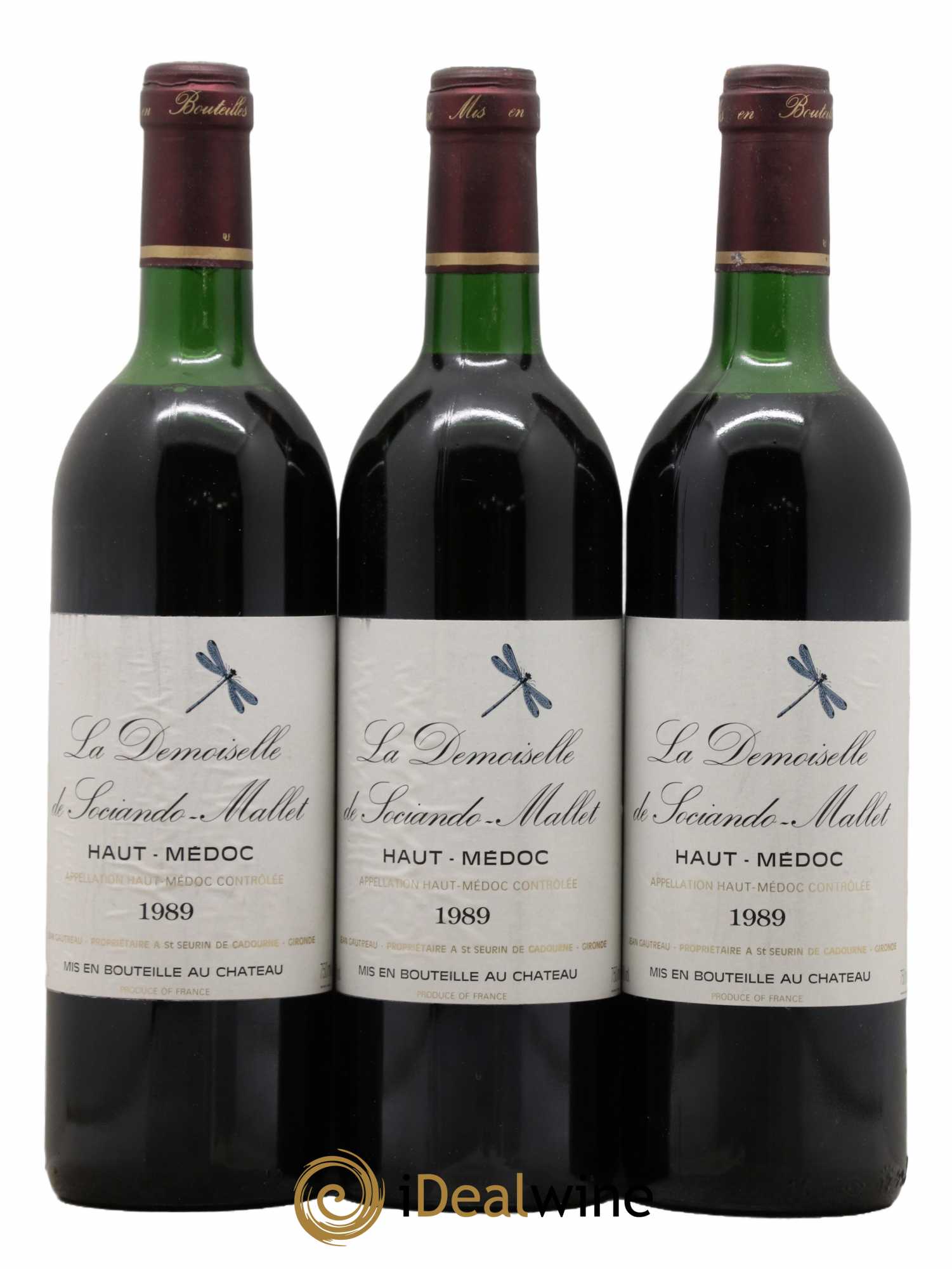 Demoiselle de Sociando Mallet Second Vin 1989 - Lotto di 12 bottiglie - 4