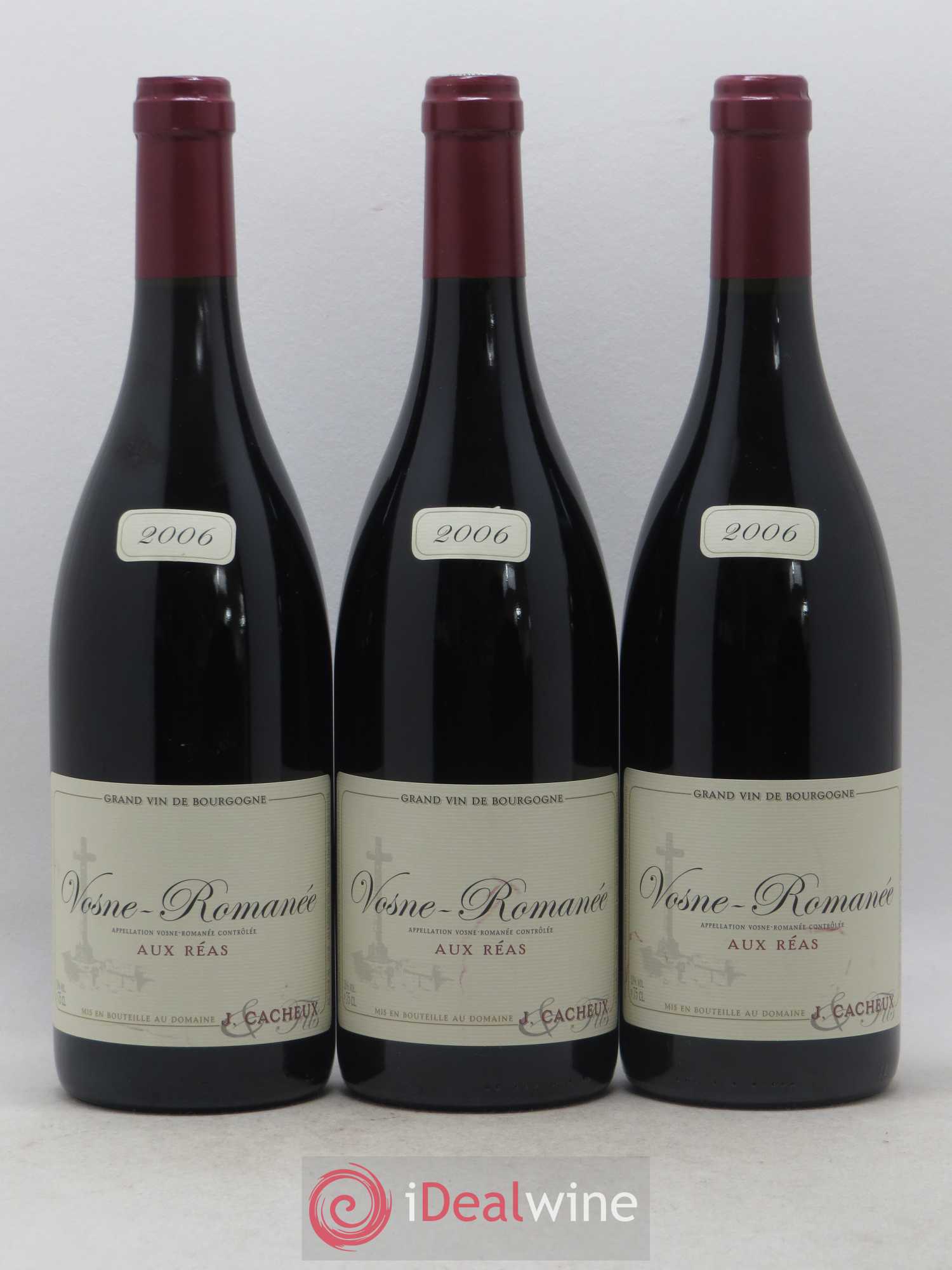 Vosne-Romanée Au Réas domaine Cacheux 2006 - Posten von 3 Flaschen - 0