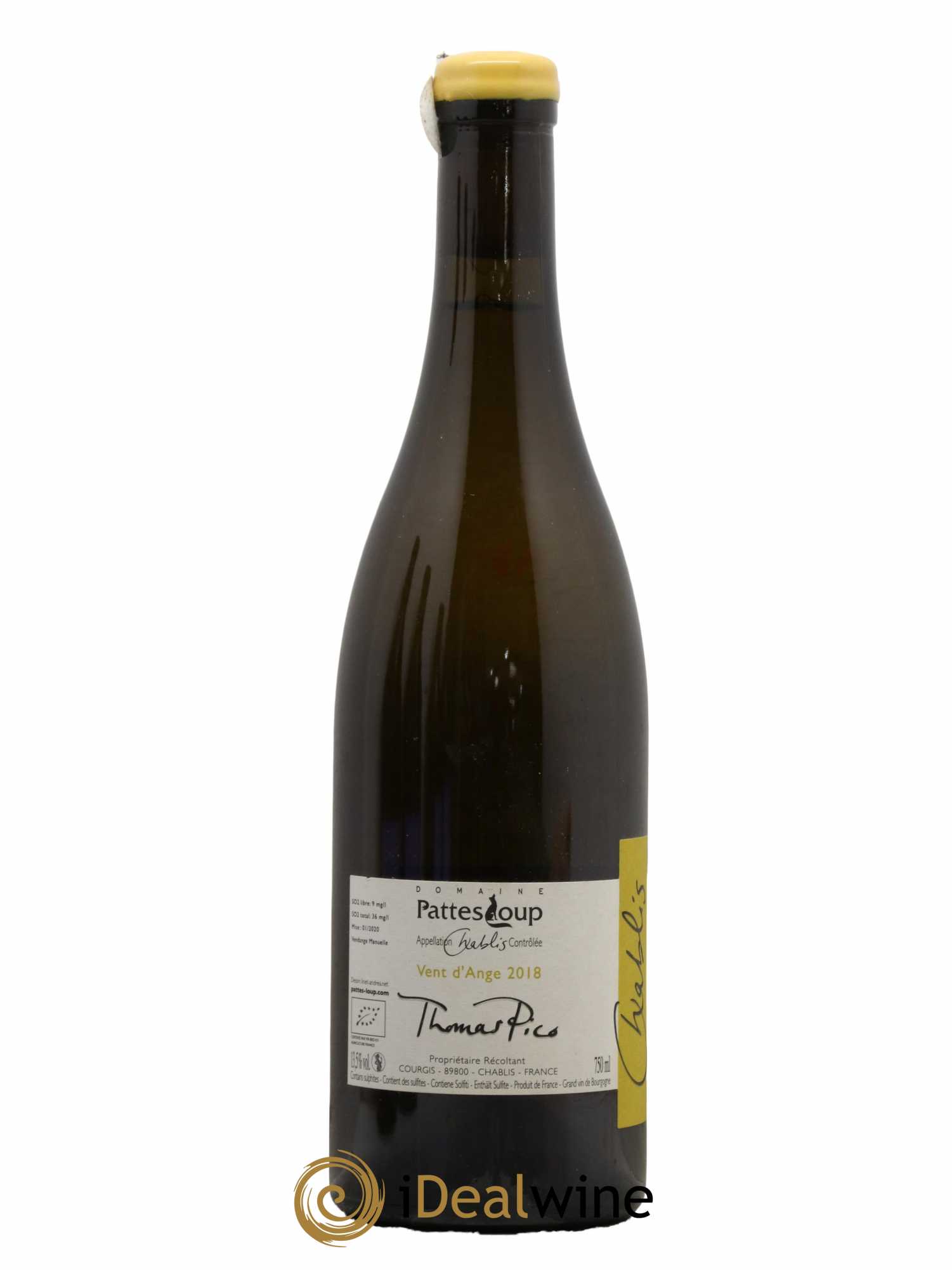 Chablis Vent d'Ange Pattes Loup (Domaine) 2018 - Lot de 1 bouteille - 1