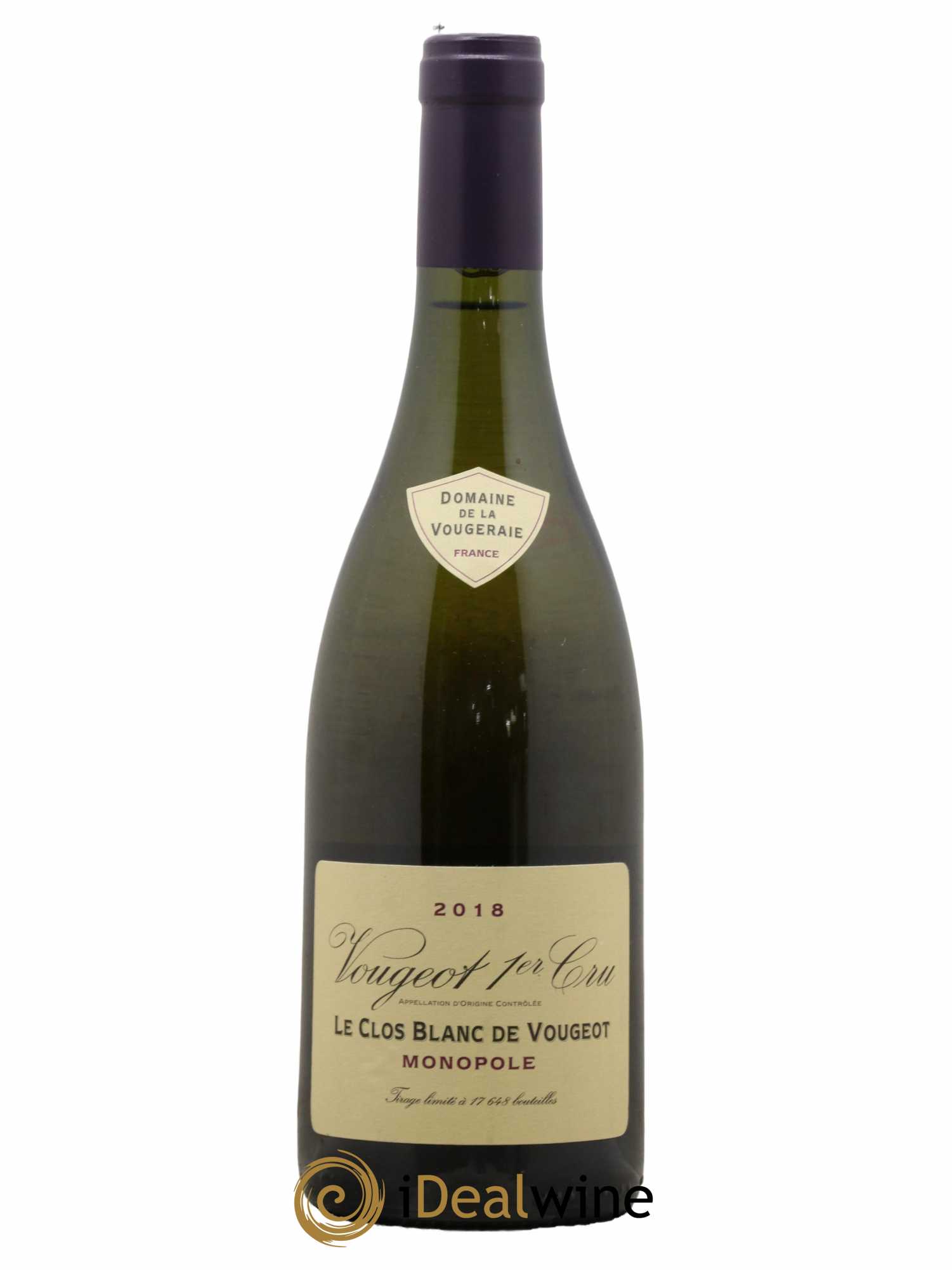 Vougeot 1er Cru Le Clos Blanc de Vougeot La Vougeraie 2018 - Lot de 1 bouteille - 0