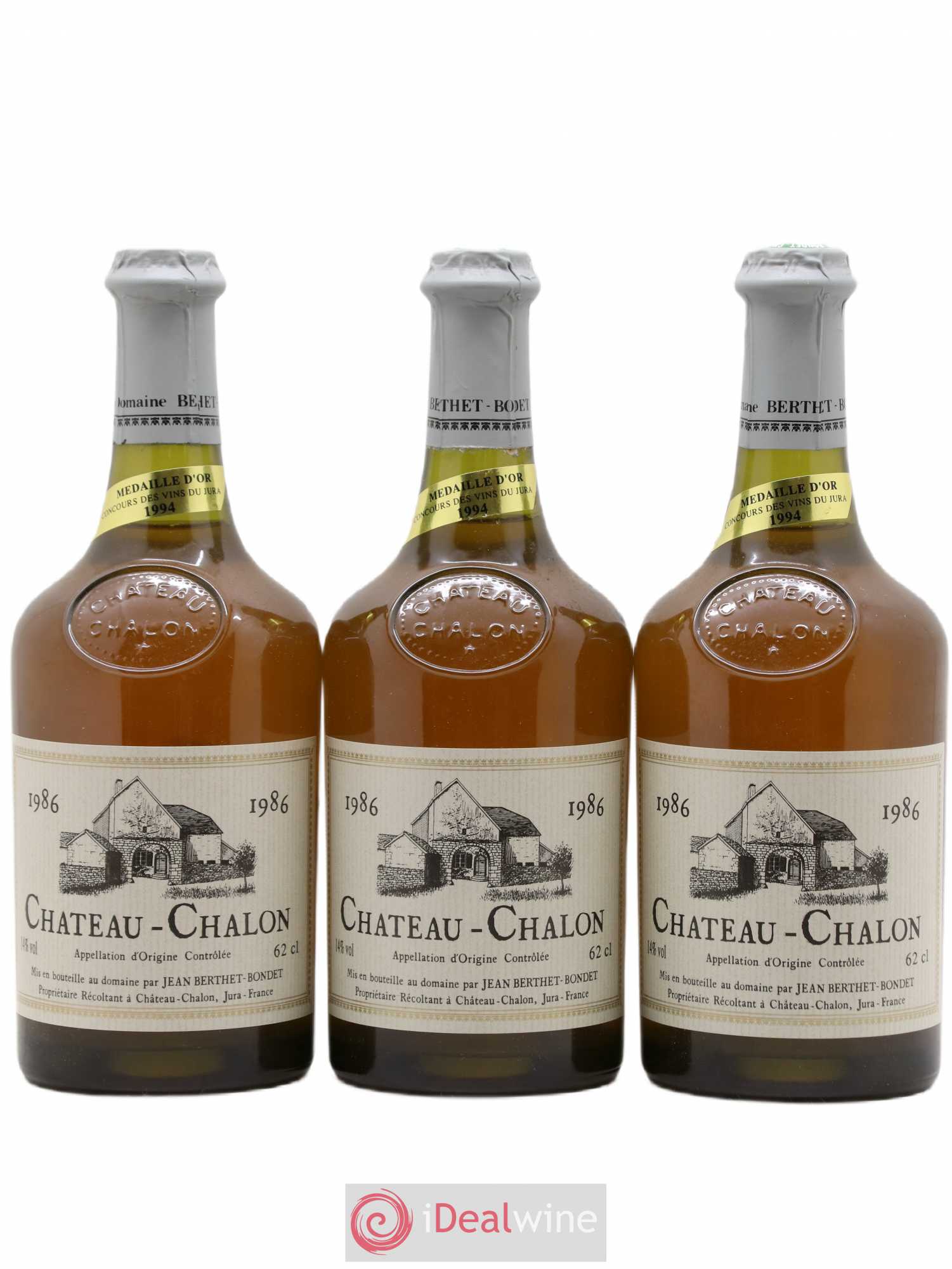 Château-Chalon Berthet-Bondet 1986 - Lot de 3 bouteilles - 0