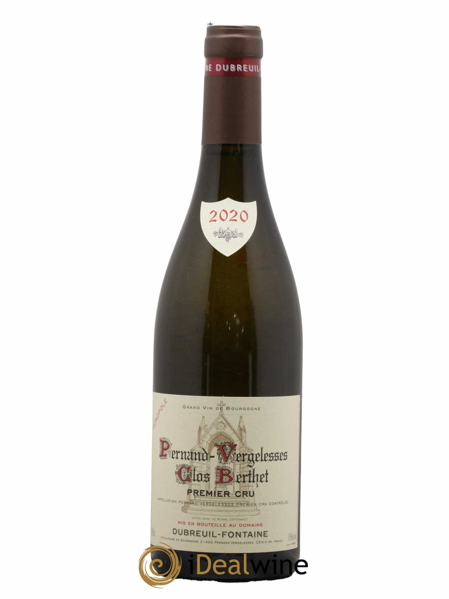 Pernand-Vergelesses 1er Cru Clos Berthet Monopole Domaine Dubreuil Fontaine 2020 - Lot de 1 bouteille - 0