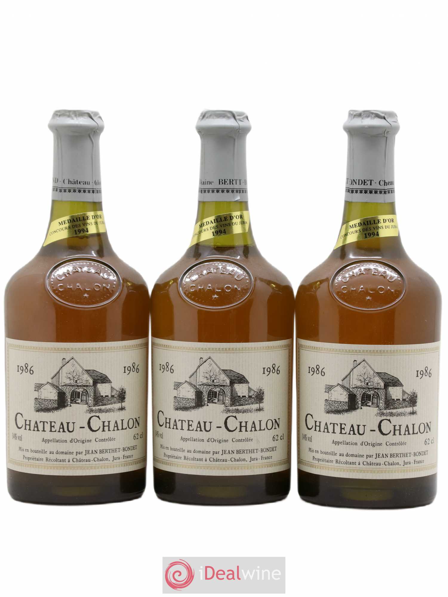 Château-Chalon Berthet-Bondet 1986 - Lot de 3 bouteilles - 0