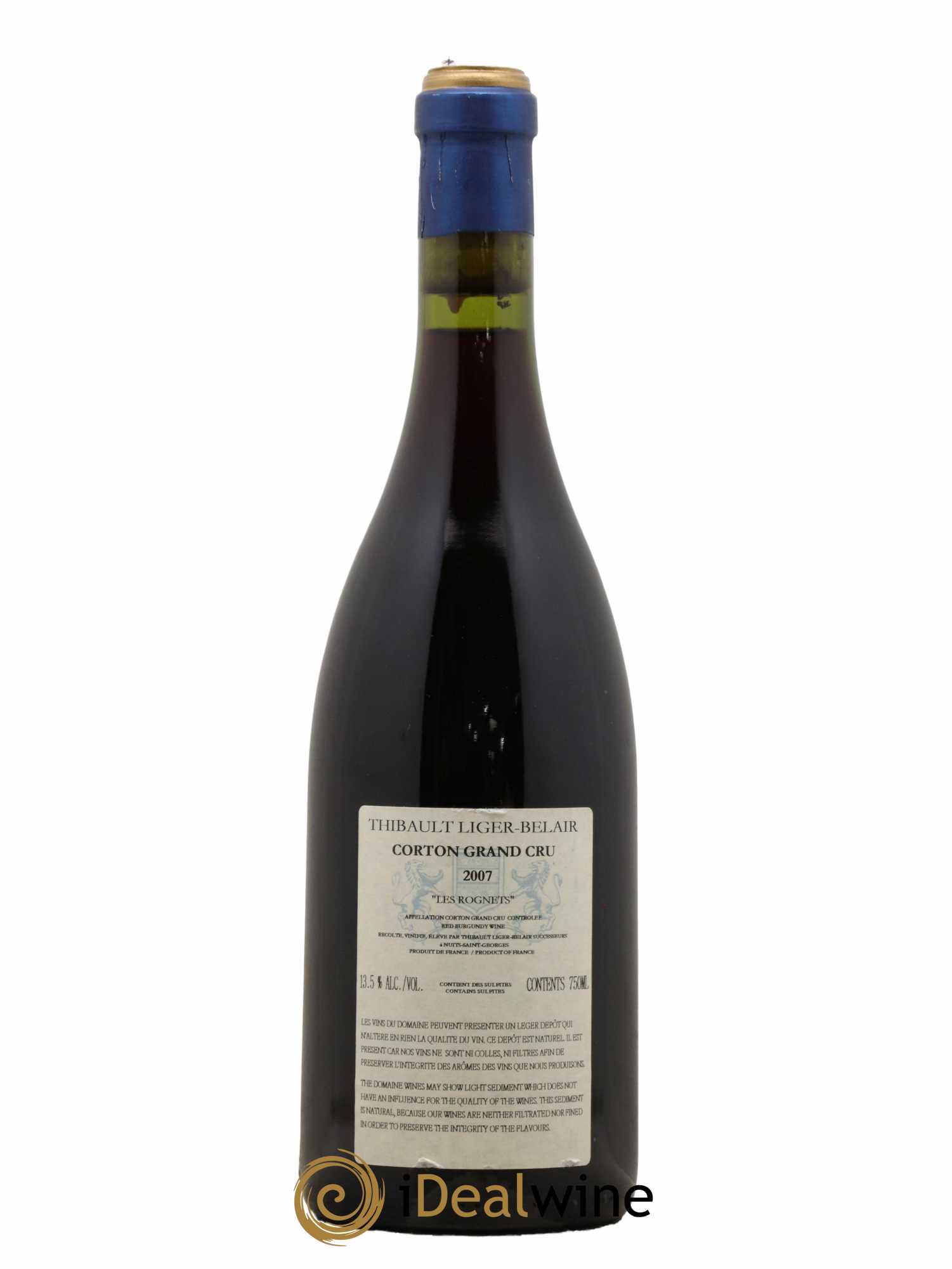 Corton Grand Cru Les Rognets Thibault Liger-Belair 2007 - Lot de 1 bouteille - 1