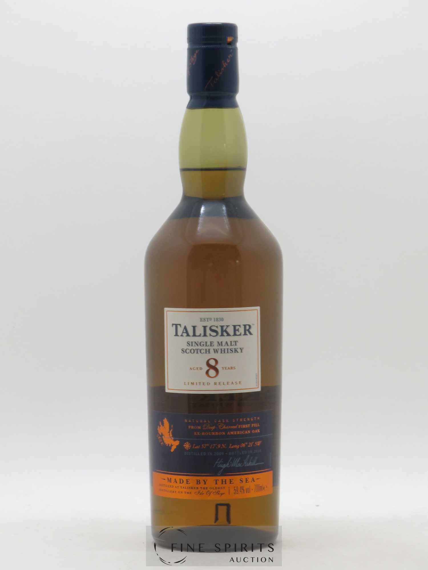 Talisker 8 years 2009 Of. Natural Cask Strength bottled 2018 Limited Release - Lot de 1 bouteille - 1