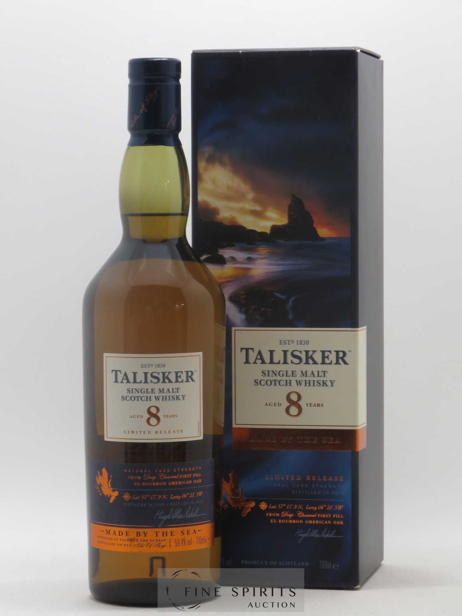 Talisker 8 years 2009 Of. Natural Cask Strength bottled 2018 Limited Release - Lot de 1 bouteille - 0