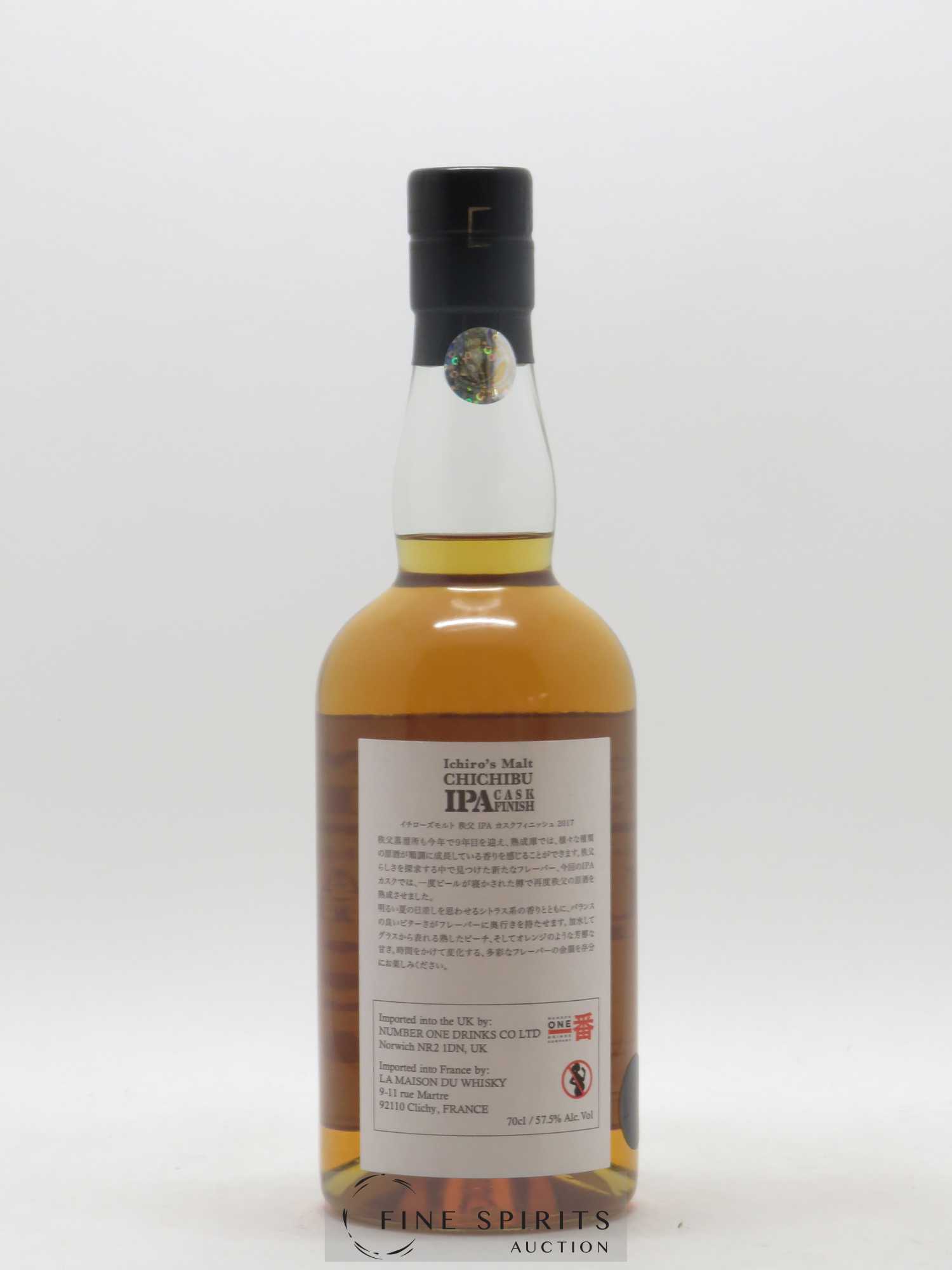 Chichibu Of. Ipa Cask Finish 2017 Release - One of 6700 Ichiro's Malt - Lot de 1 bouteille - 2