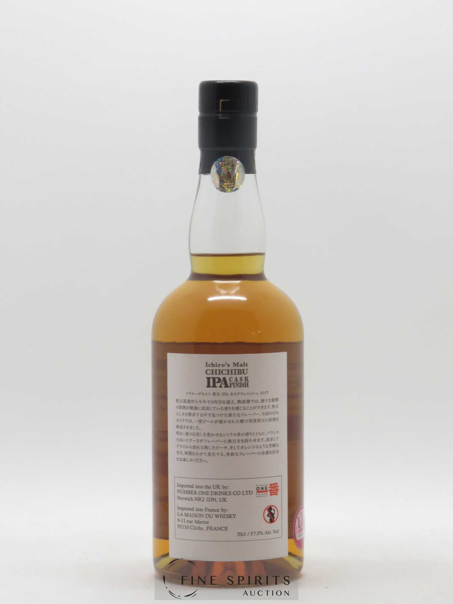 Chichibu Of. Ipa Cask Finish 2017 Release - One of 6700 Ichiro's Malt - Lot de 1 bouteille - 2