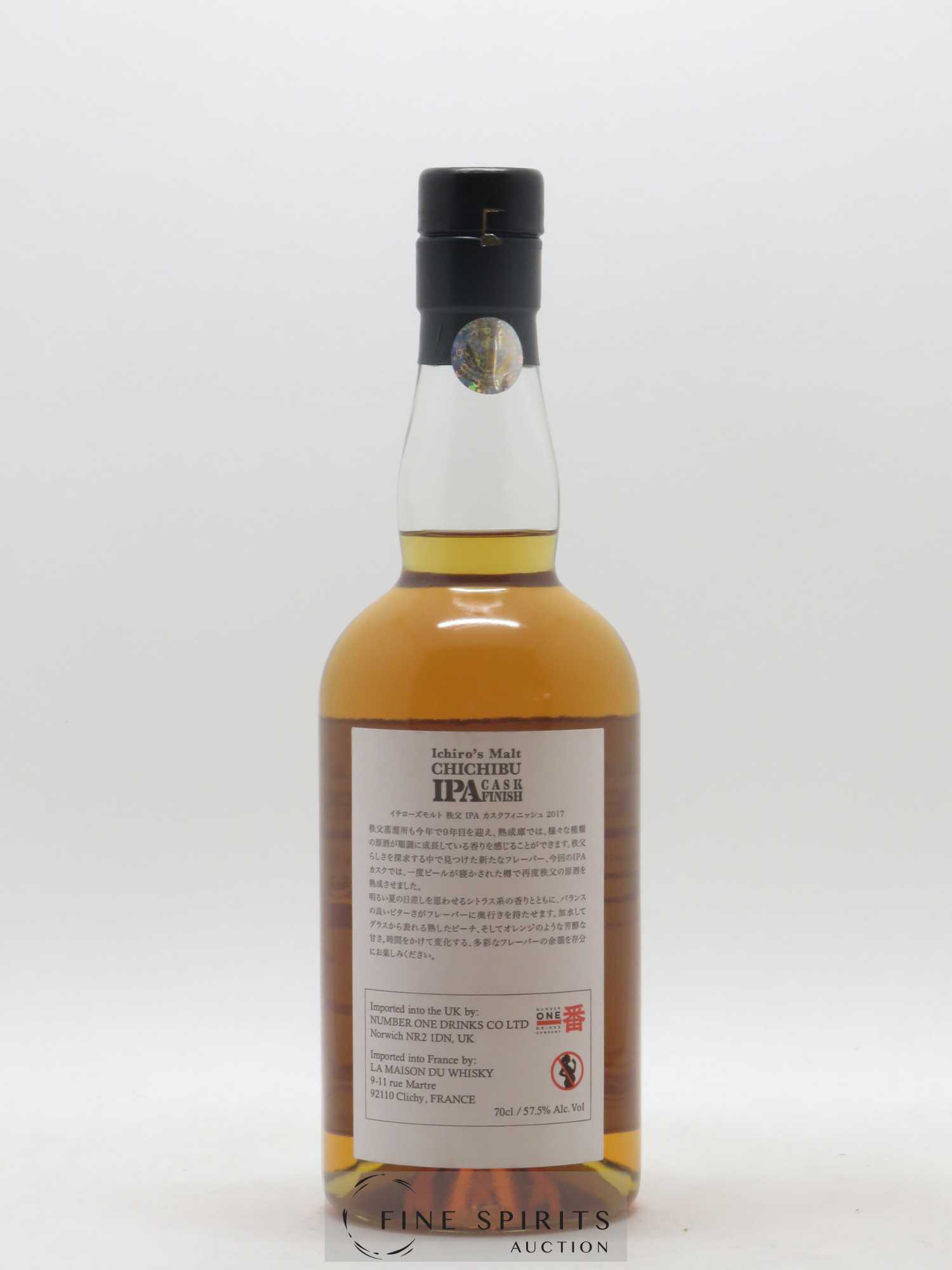 Chichibu Of. Ipa Cask Finish 2017 Release - One of 6700 Ichiro's Malt - Lot de 1 bouteille - 2