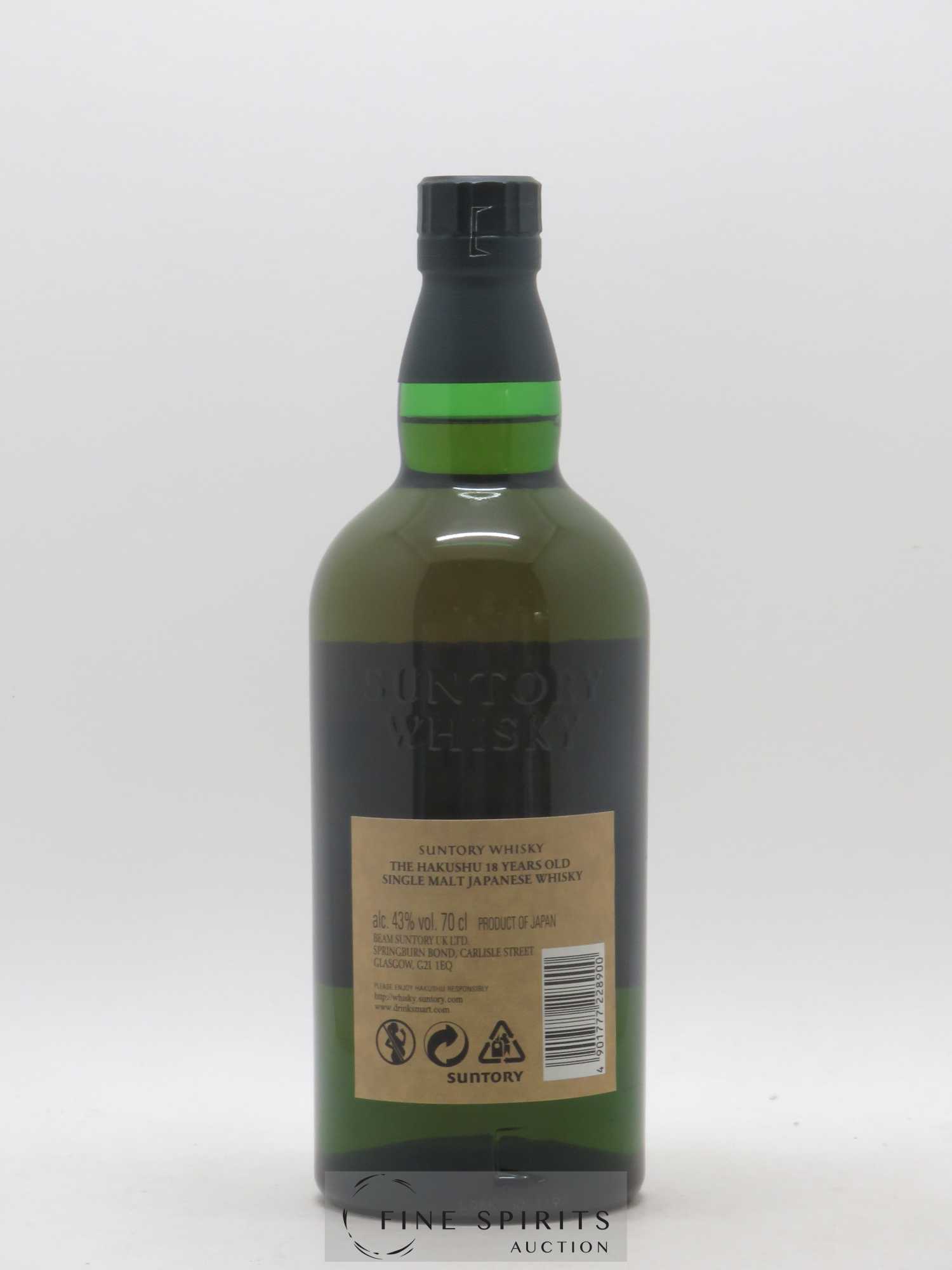 Hakushu 18 years Of. - Lot de 1 bouteille - 2