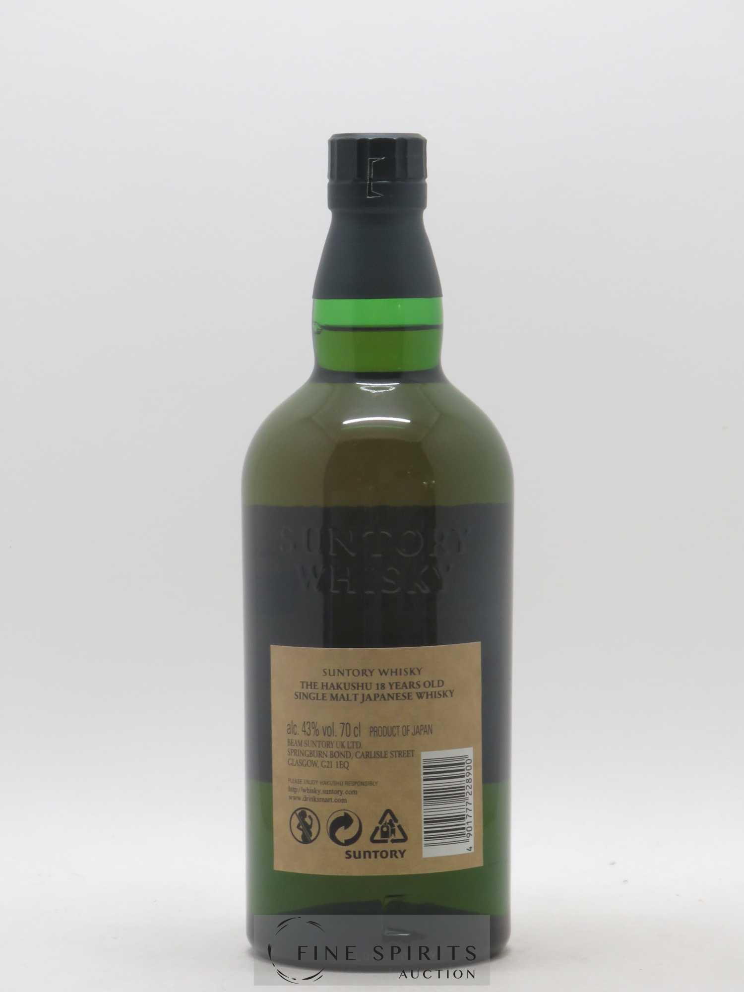 Hakushu 18 years Of. - Lot de 1 bouteille - 2