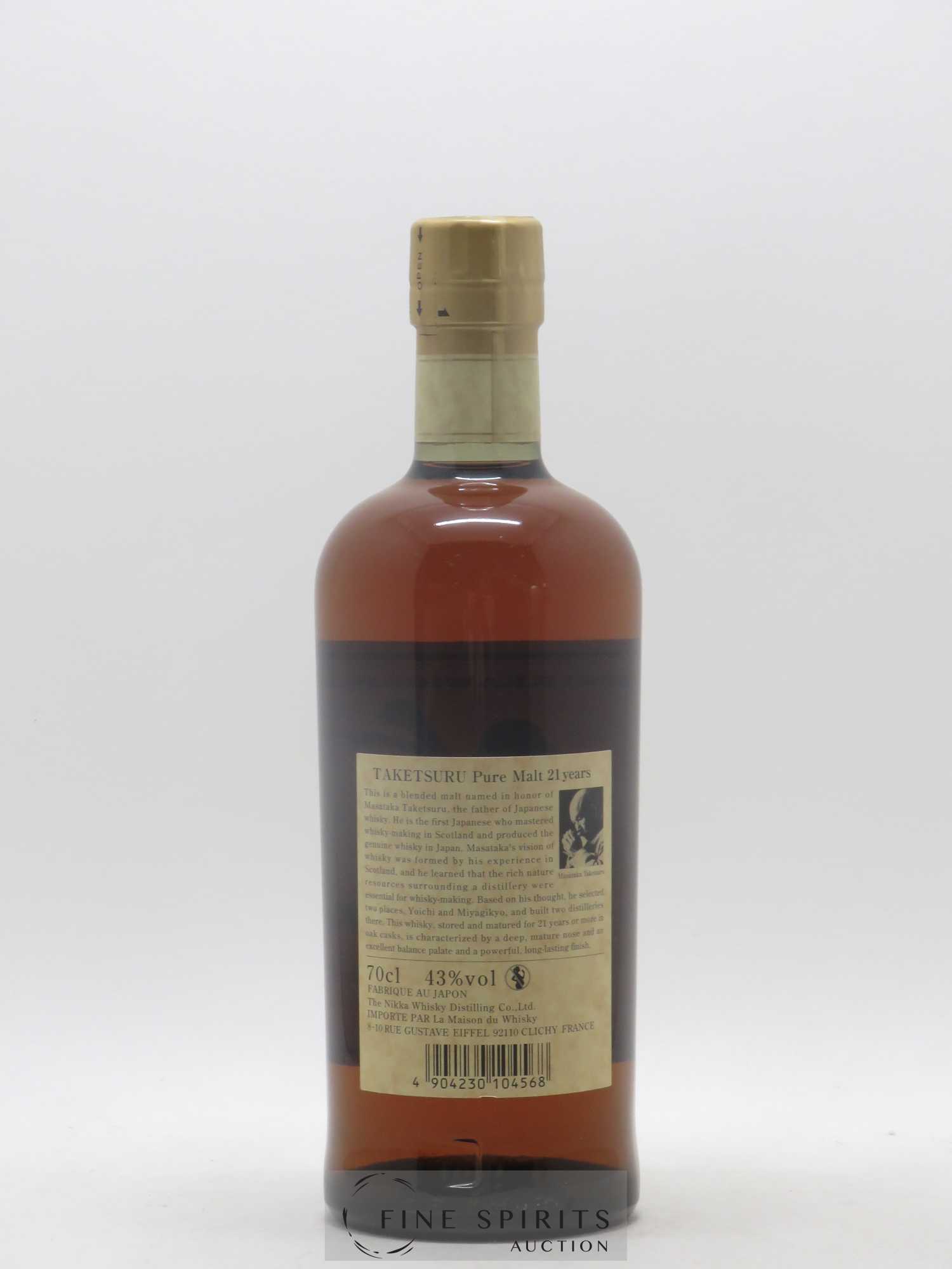 Taketsuru 21 years Of. Pure Malt Nikka Whisky - Lot de 1 bouteille - 2