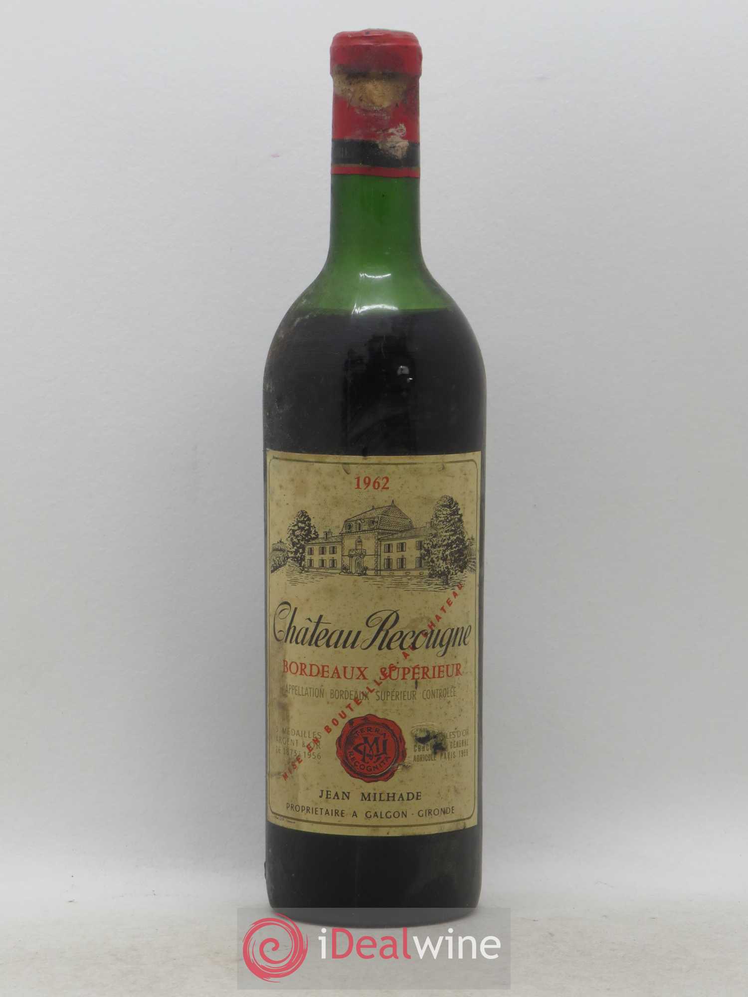 Château Recougne 1962 - Lot de 1 bouteille - 0
