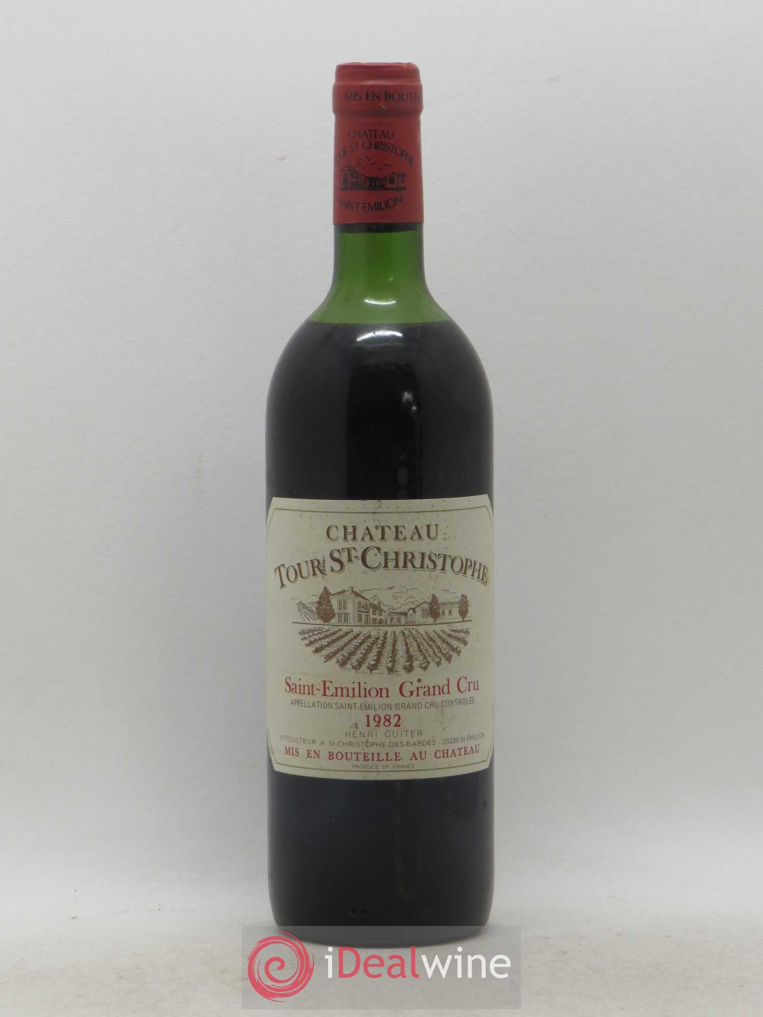 Saint-Émilion Grand Cru Château Tour Saint Christophe 1982 - Lot de 1 bouteille - 0