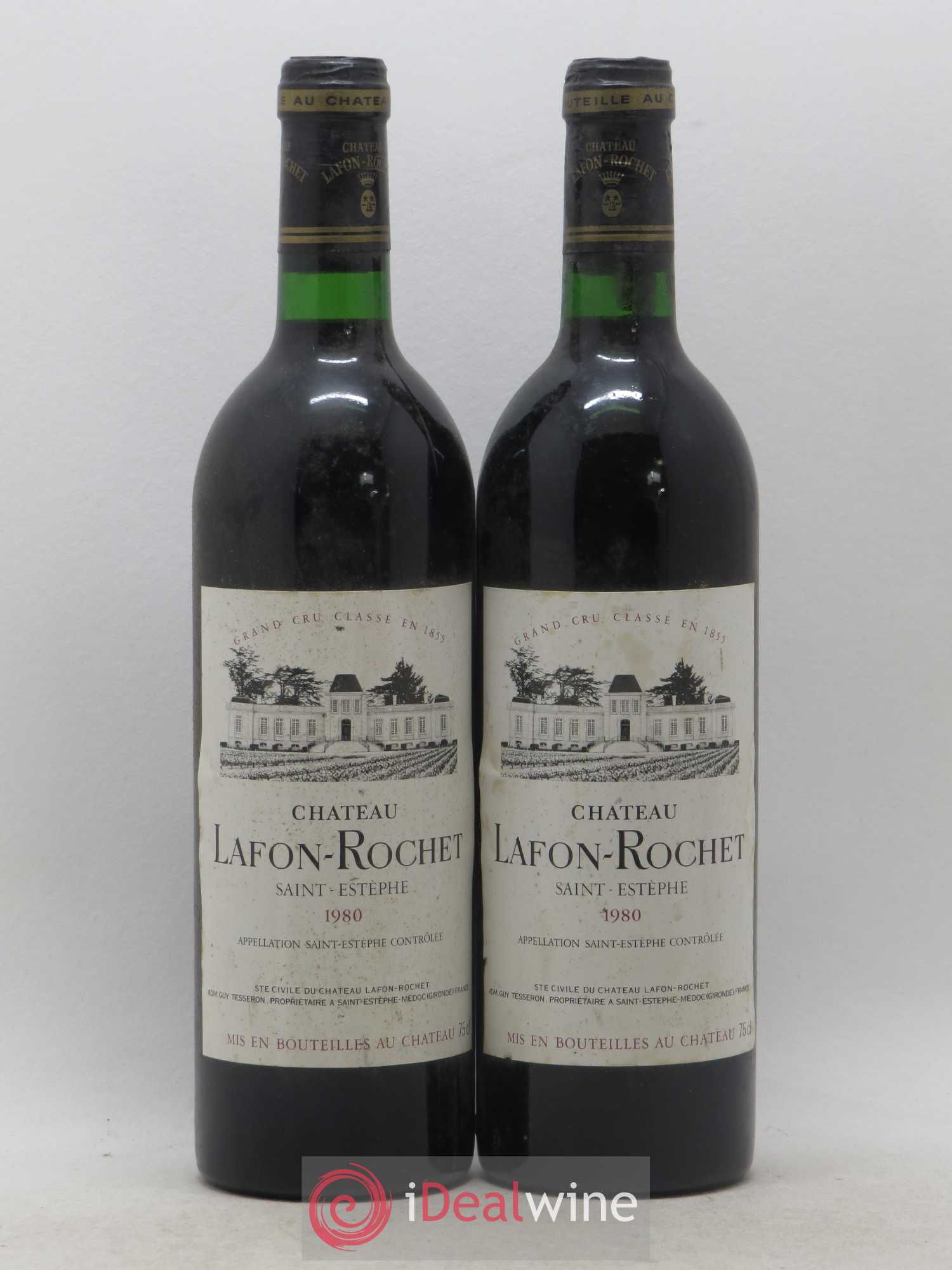 Château Lafon Rochet 4ème Grand Cru Classé 1980 - Lot de 2 bouteilles - 0
