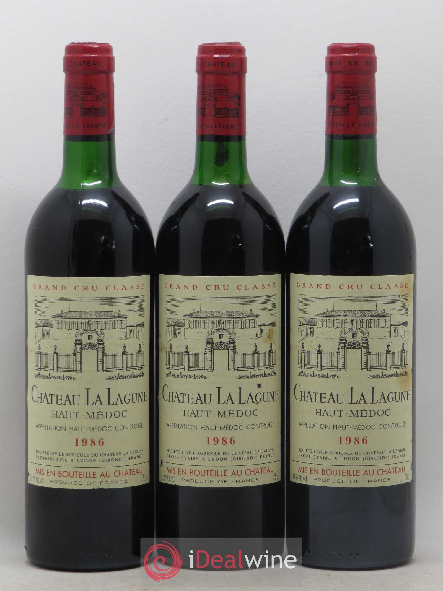 Château la Lagune 3ème Grand Cru Classé 1986 - Lot de 3 bouteilles - 0