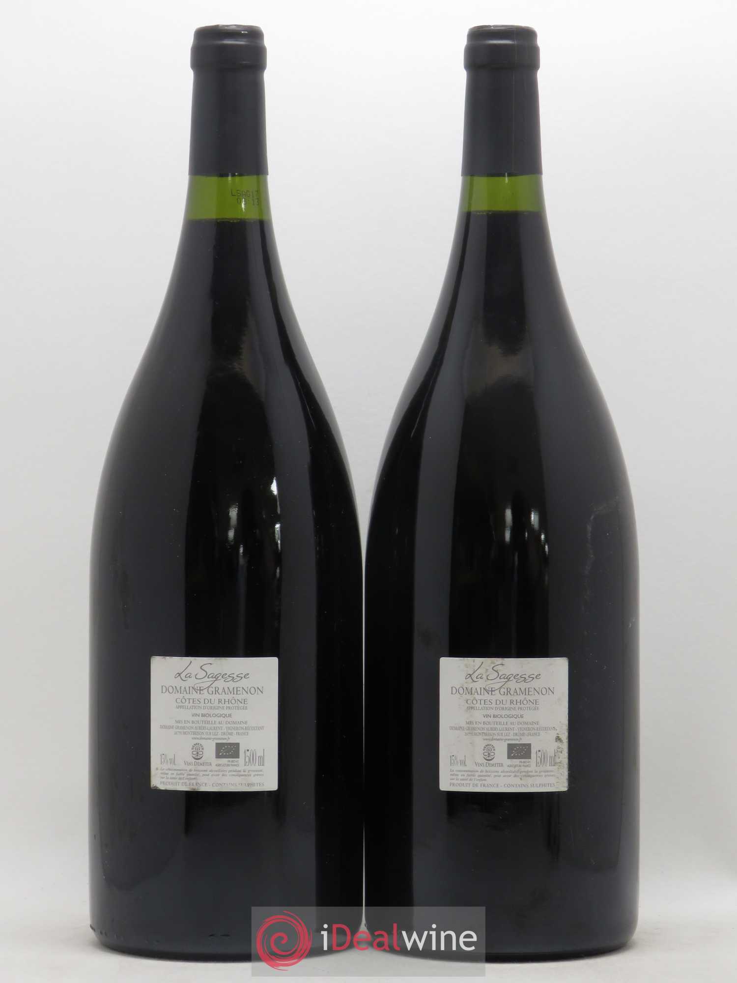 Côtes-du-Rhône La Sagesse Gramenon (Domaine) 2017 - Lot de 2 magnums - 1