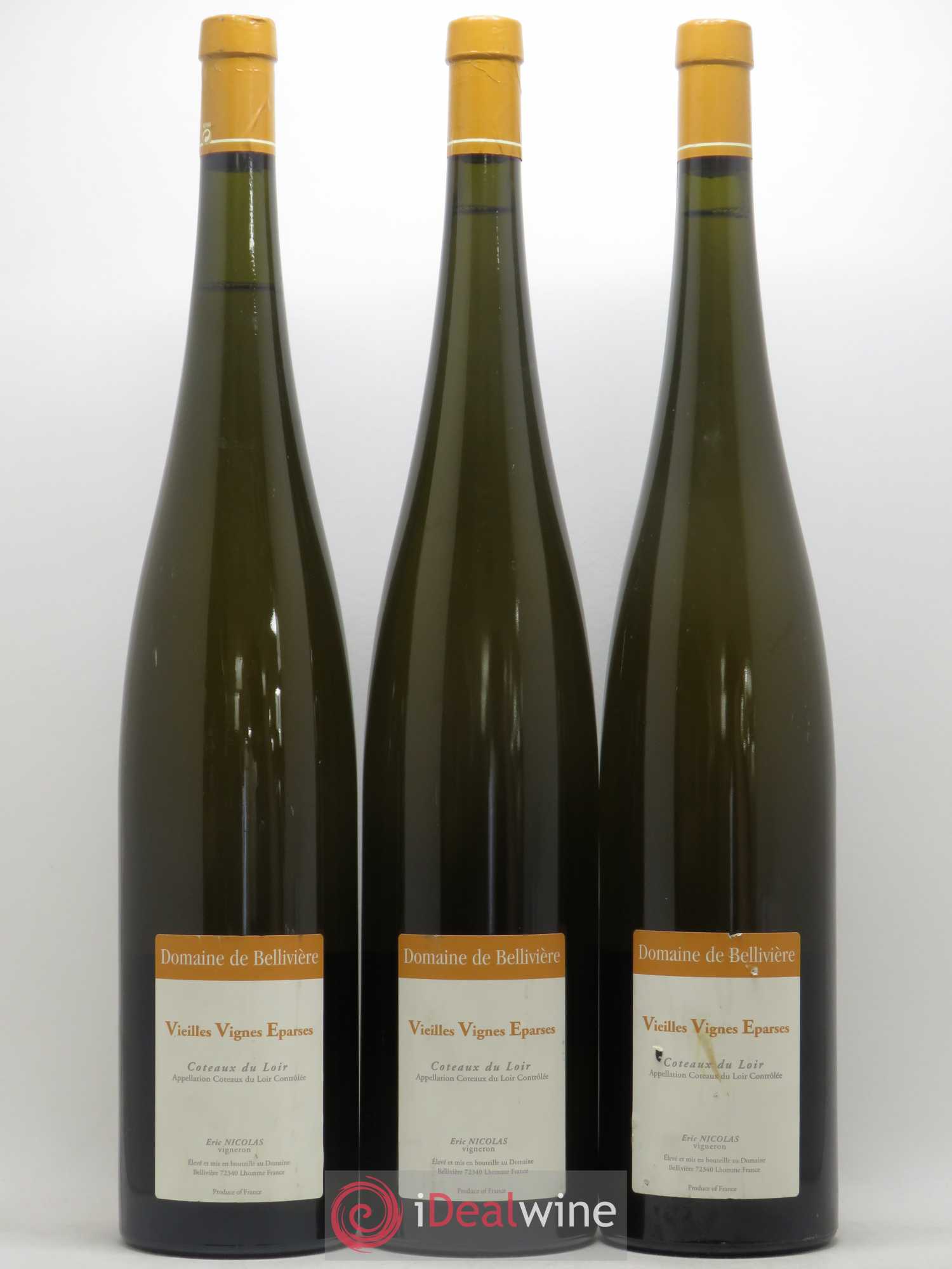 Coteaux du Loir Vieilles Vignes Eparses Domaine de Bellivière 2008 - Lot de 3 magnums - 0