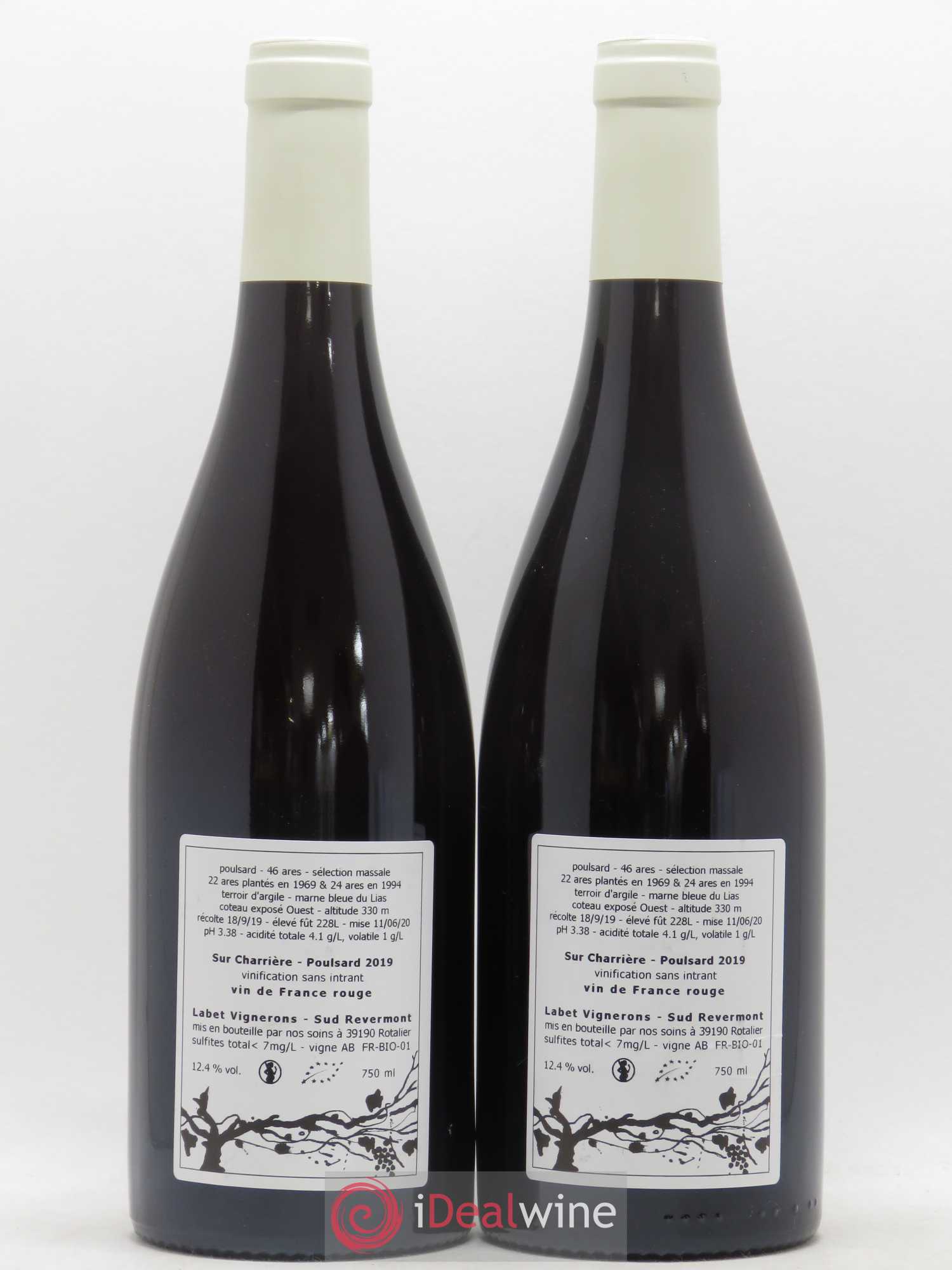 Côtes du Jura Poulsard Sur Charrière Romain - Julien - Charline Labet 2019 - Lot de 2 bouteilles - 1