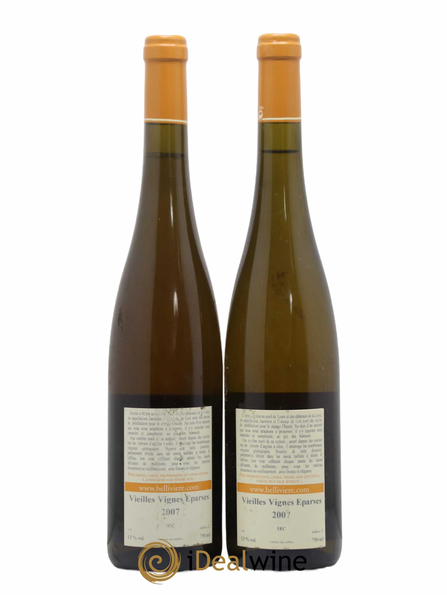 Coteaux du Loir Vieilles Vignes Eparses Domaine de Bellivière 2007 - Lot de 2 bouteilles - 1