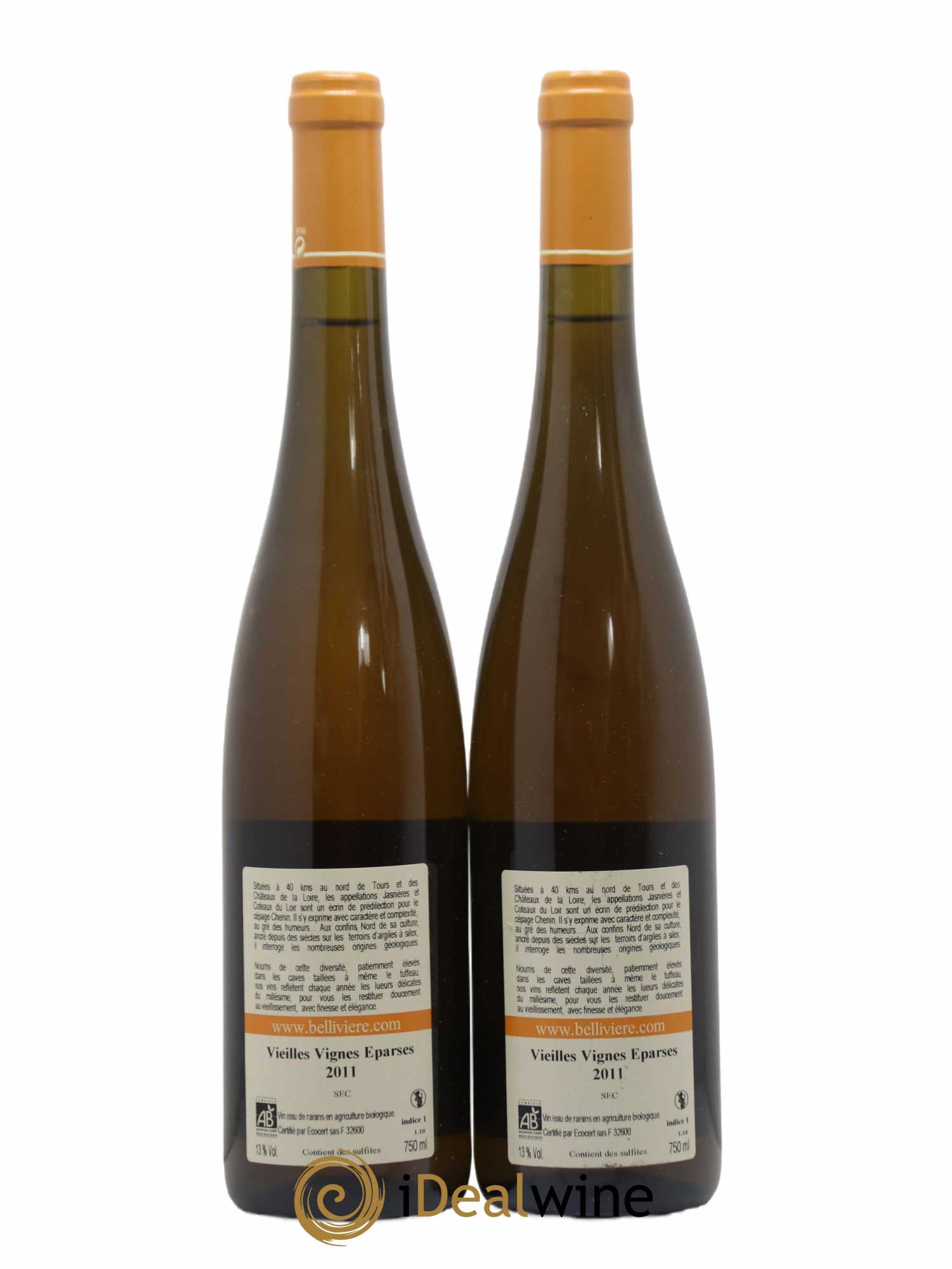 Coteaux du Loir Vieilles Vignes Eparses Domaine de Bellivière 2011 - Lot de 2 bouteilles - 1