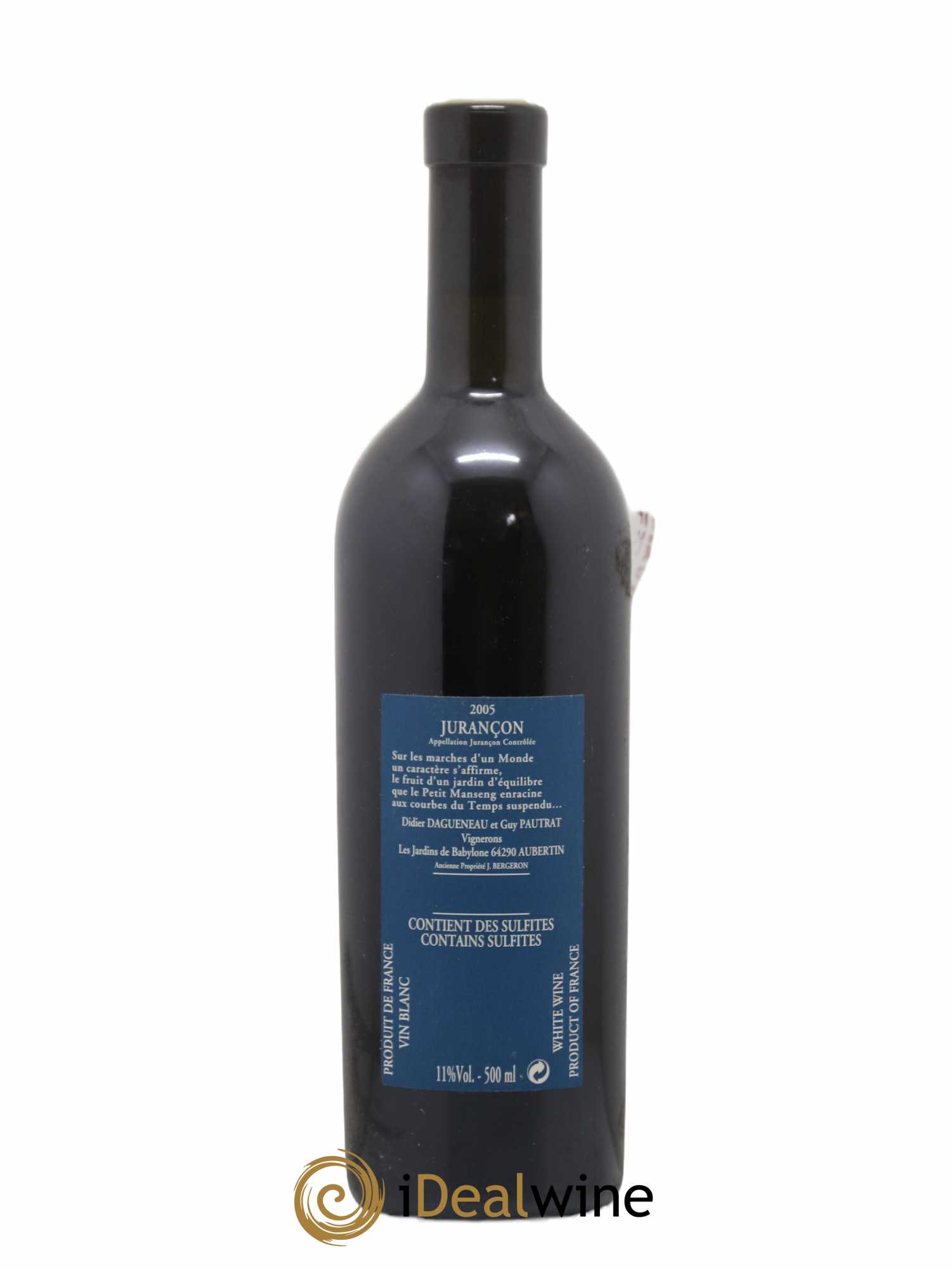 Vin de France (anciennement Jurançon) Jardins de Babylone Didier Dagueneau 50cl 2005 - Lotto di 1 bottiglia - 1