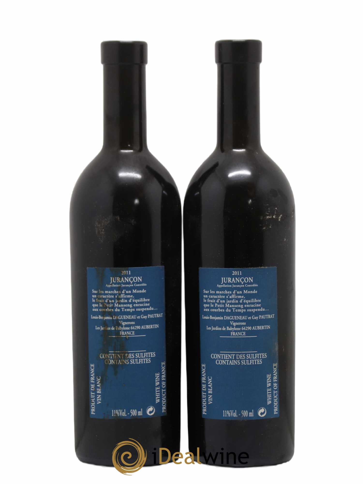 Vin de France (anciennement Jurançon) Jardins de Babylone Didier Dagueneau 50cl 2011 - Lotto di 2 bottiglie - 1