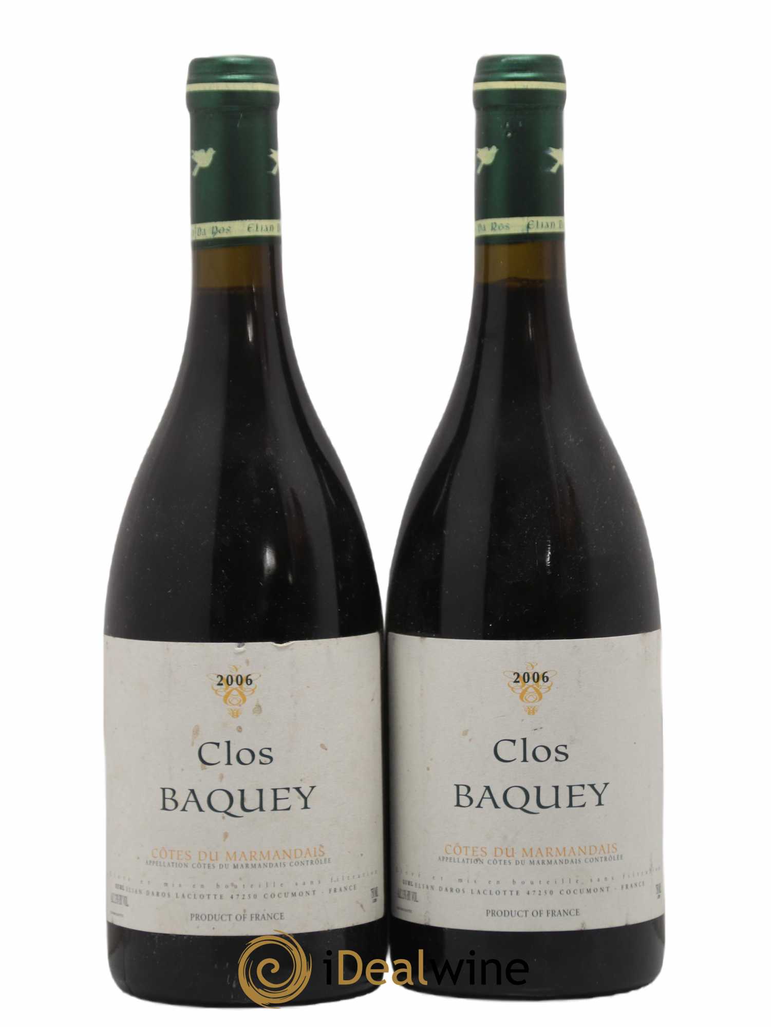 Côtes du Marmandais Clos Baquey Elian Da Ros (Domaine) 2006 - Lot de 2 bouteilles - 0