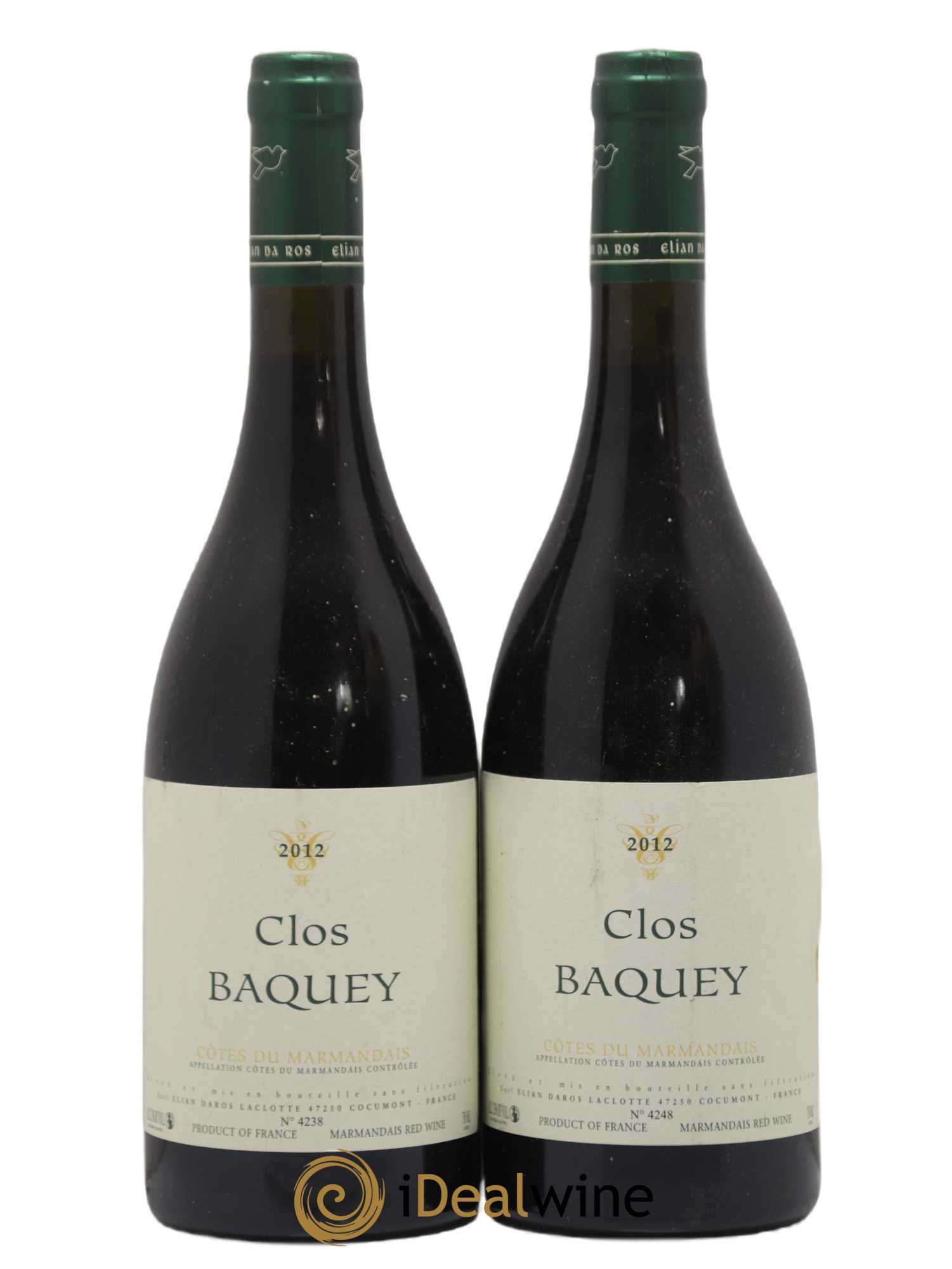 Côtes du Marmandais Clos Baquey Elian Da Ros (Domaine) 2012 - Lot de 2 bouteilles - 0
