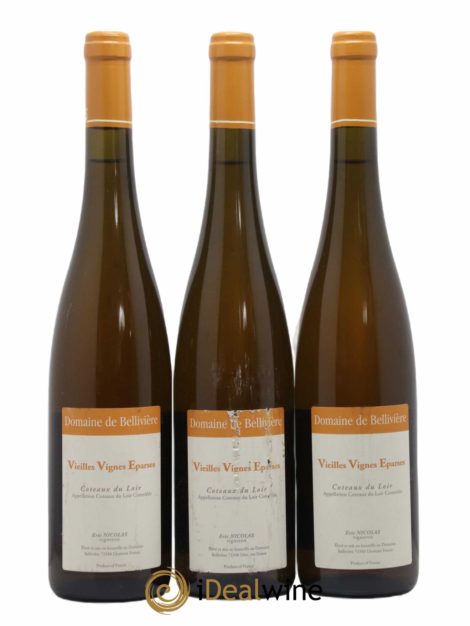 Coteaux du Loir Vieilles Vignes Eparses Domaine de Bellivière 2010 - Lot de 3 bouteilles - 0