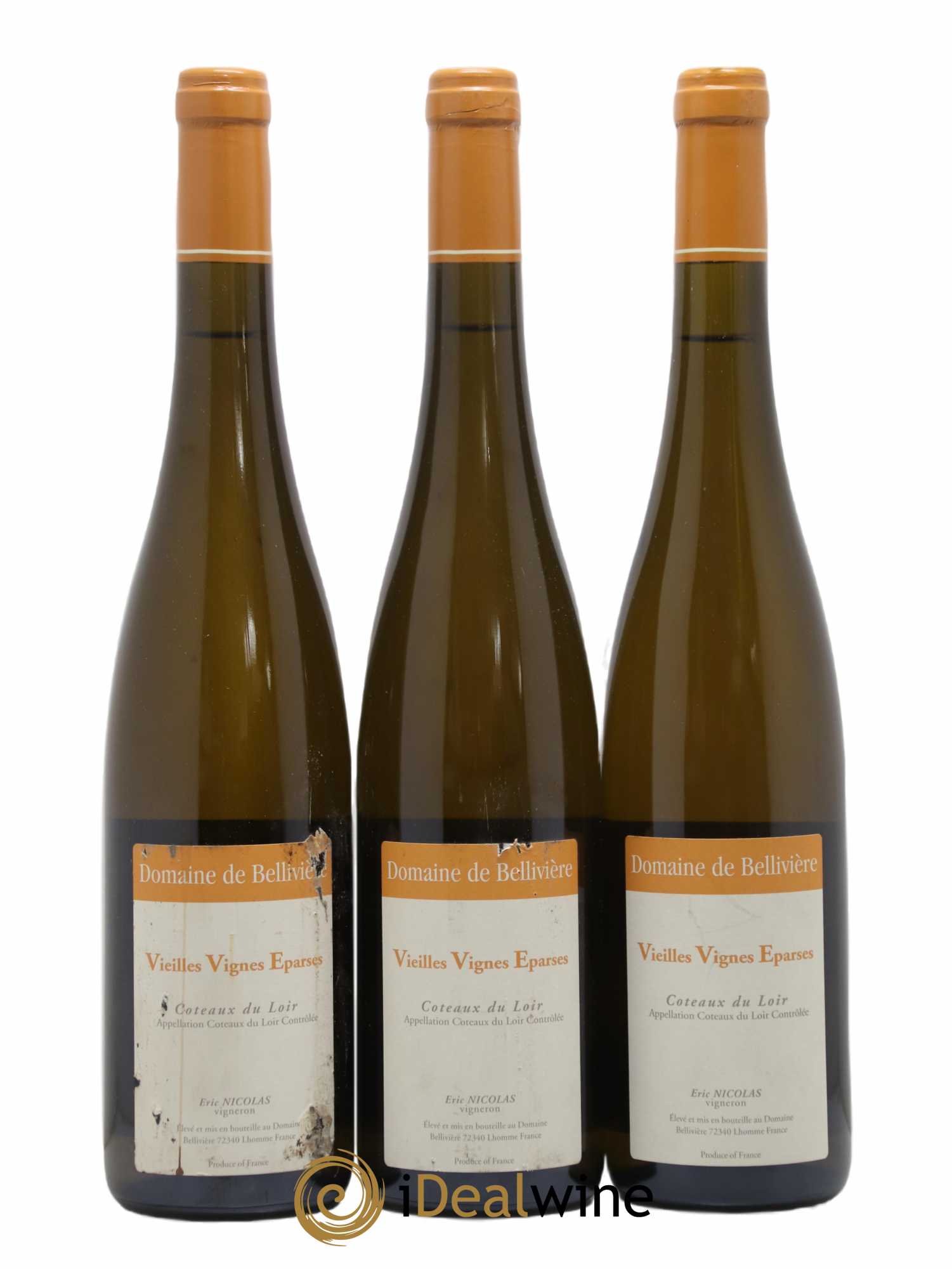 Coteaux du Loir Vieilles Vignes Eparses Domaine de Bellivière 2015 - Lot de 3 bouteilles - 0