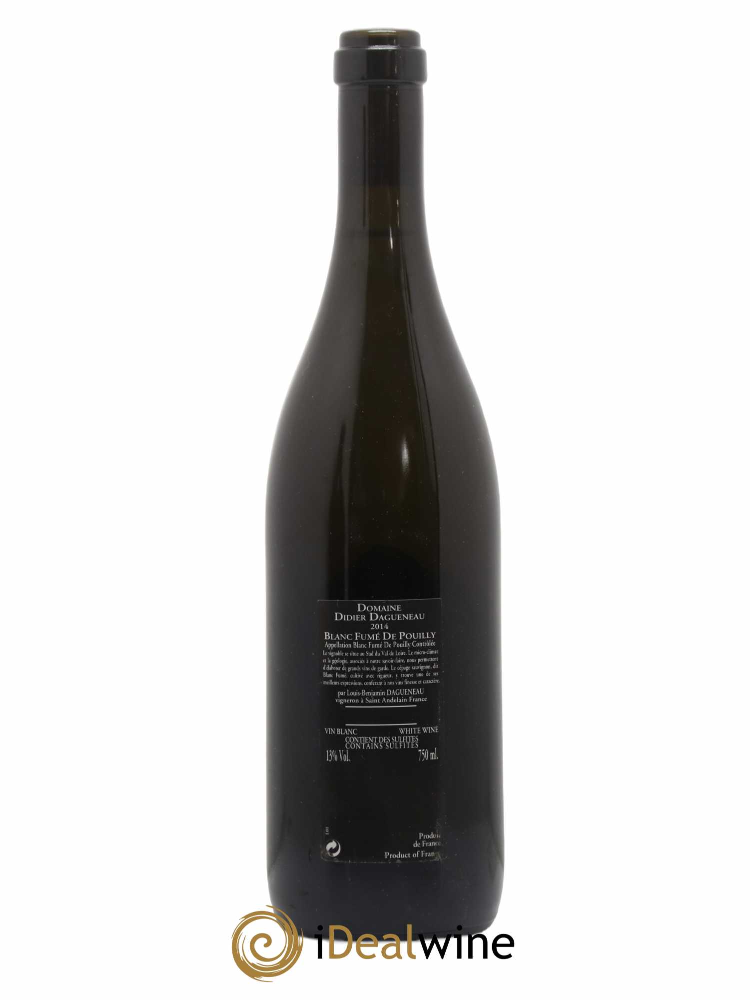 Vin de France (anciennement Pouilly-Fumé) Silex Dagueneau (Domaine Didier - Louis-Benjamin) 2014 - Lot de 1 bouteille - 1