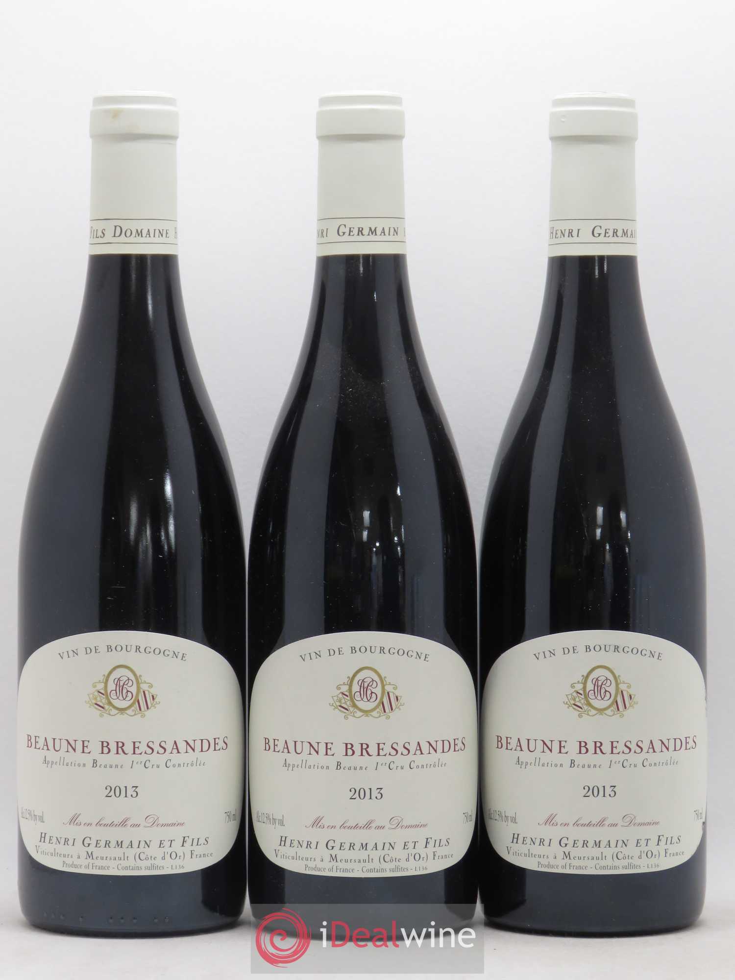 Beaune 1er Cru Bressandes Henri Germain 2013 - Lot de 3 bouteilles - 0
