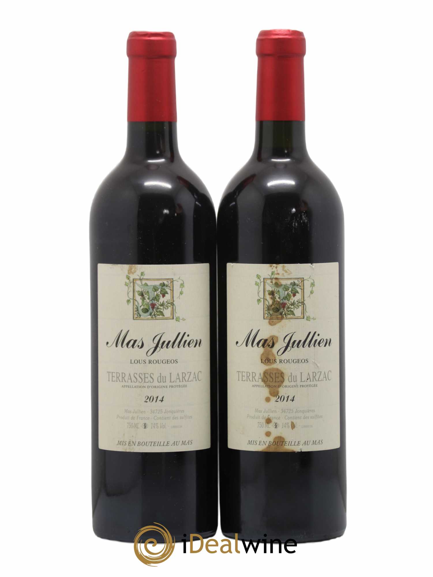 Terrasses du Larzac Mas Jullien Lous Rougeos Olivier Jullien 2014 - Lot de 2 bouteilles - 0