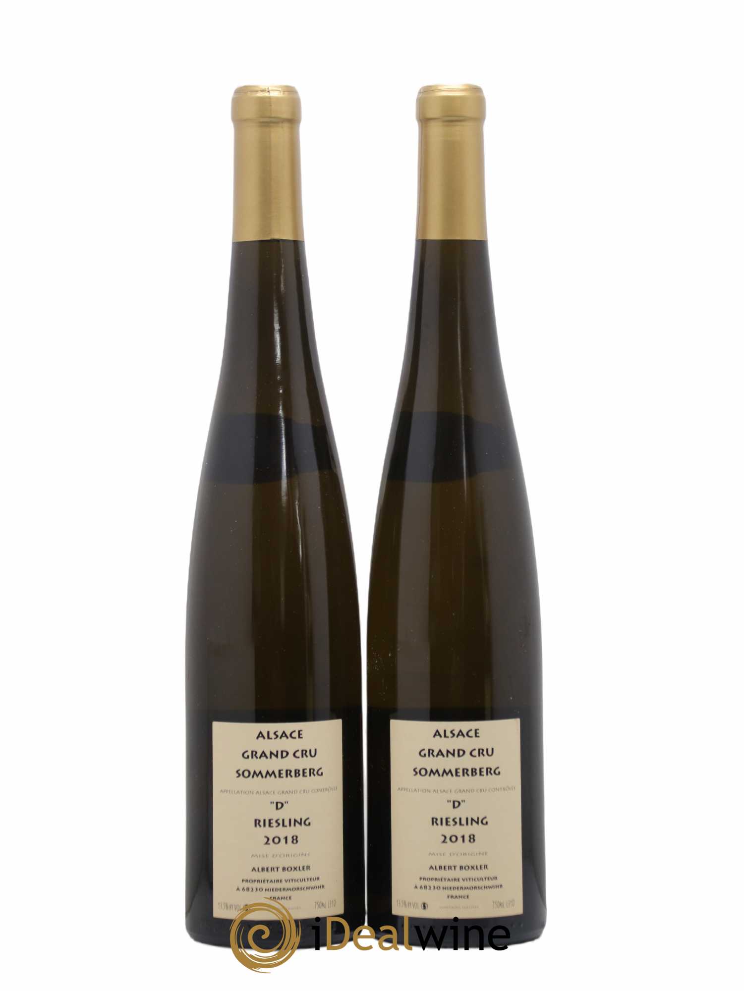 Alsace Riesling Grand Cru Sommerberg D Albert Boxler 2018 - Lot de 2 bouteilles - 1