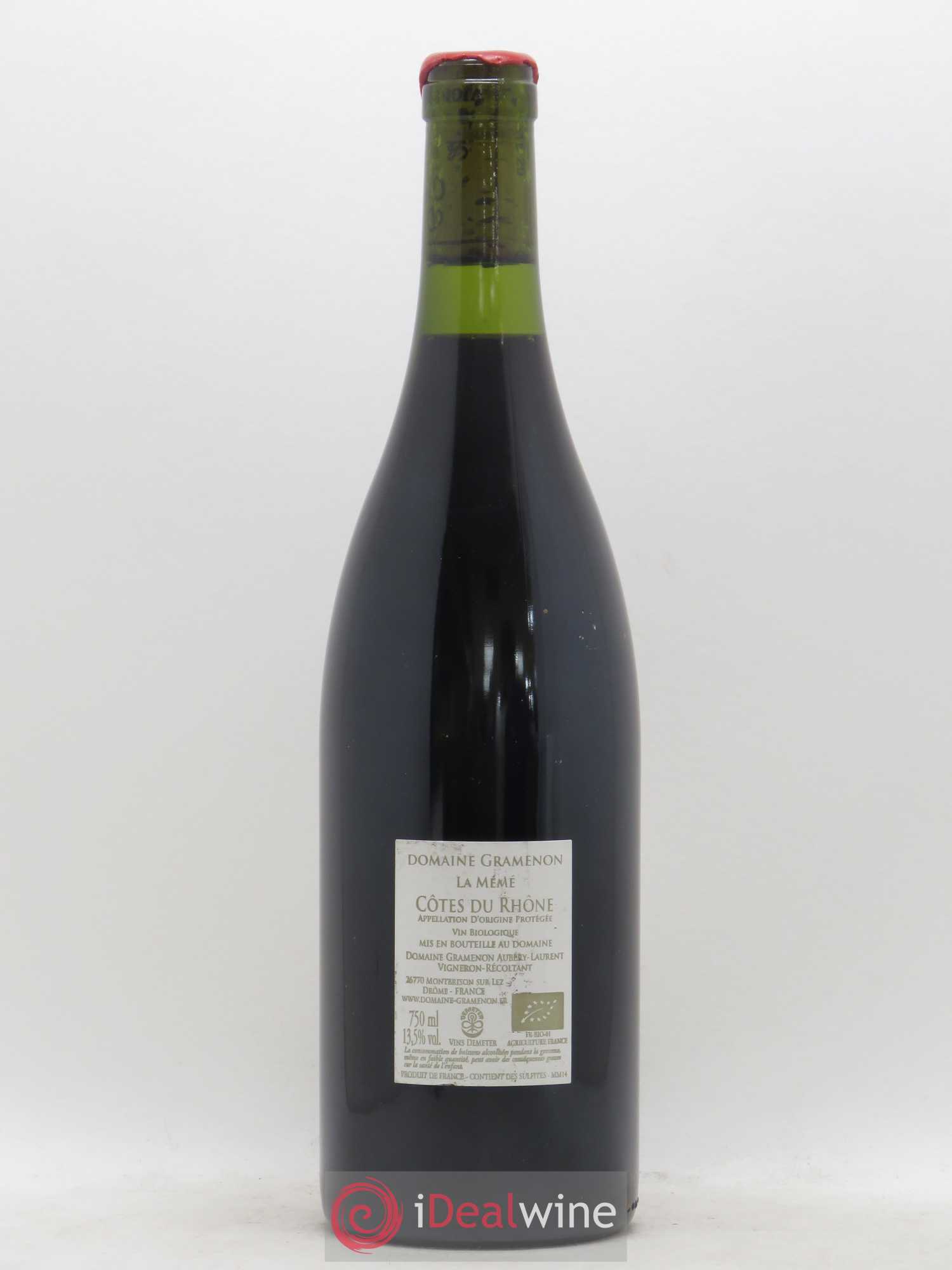 Côtes-du-Rhône La Mémé Ceps Centenaires Gramenon (Domaine) 2014 - Lot de 1 bouteille - 1