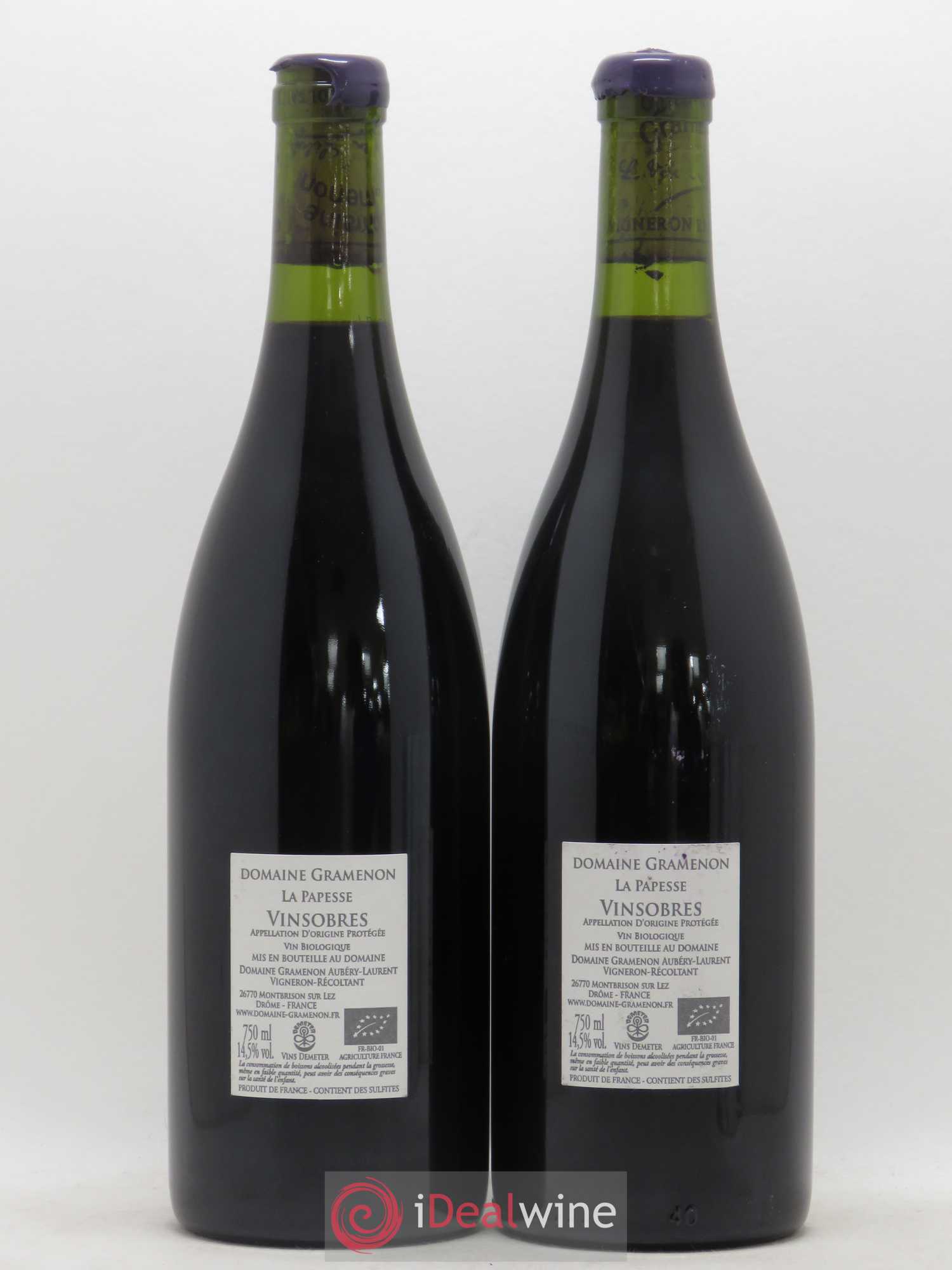 Vinsobres La Papesse Gramenon (Domaine) 2014 - Lot de 2 bouteilles - 1