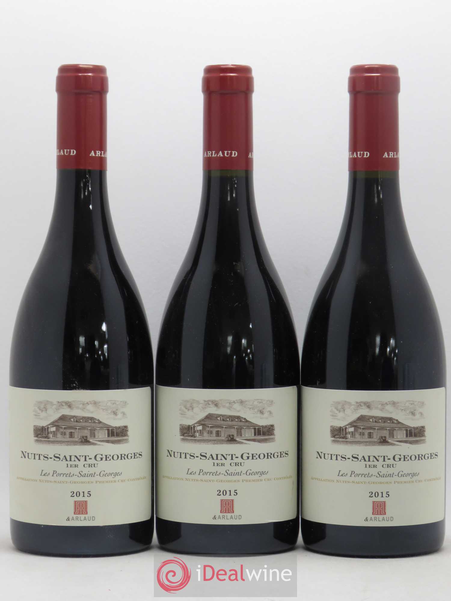 Nuits-Saint-Georges 1er Cru les Porrets-Saint-Georges Arlaud 2015 - Posten von 3 Flaschen - 0