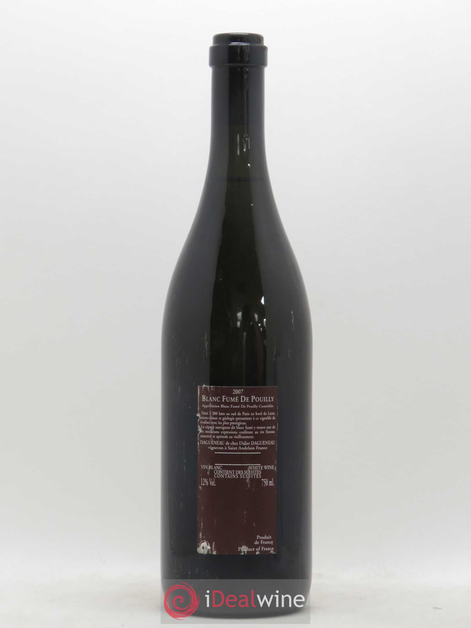 Vin de France (anciennement Pouilly-Fumé) Pur Sang Dagueneau (Domaine Didier - Louis-Benjamin) 2007 - Lot de 1 bouteille - 1