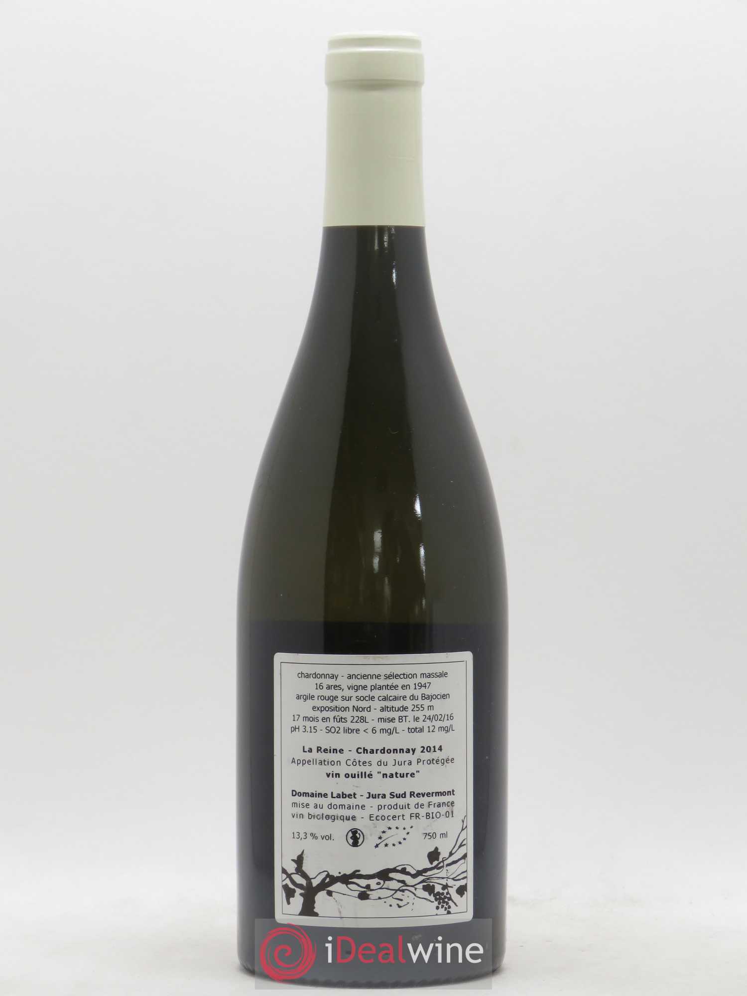 Côtes du Jura Chardonnay La Reine Romain - Julien  - Charline Labet 2014 - Lot de 1 bouteille - 1