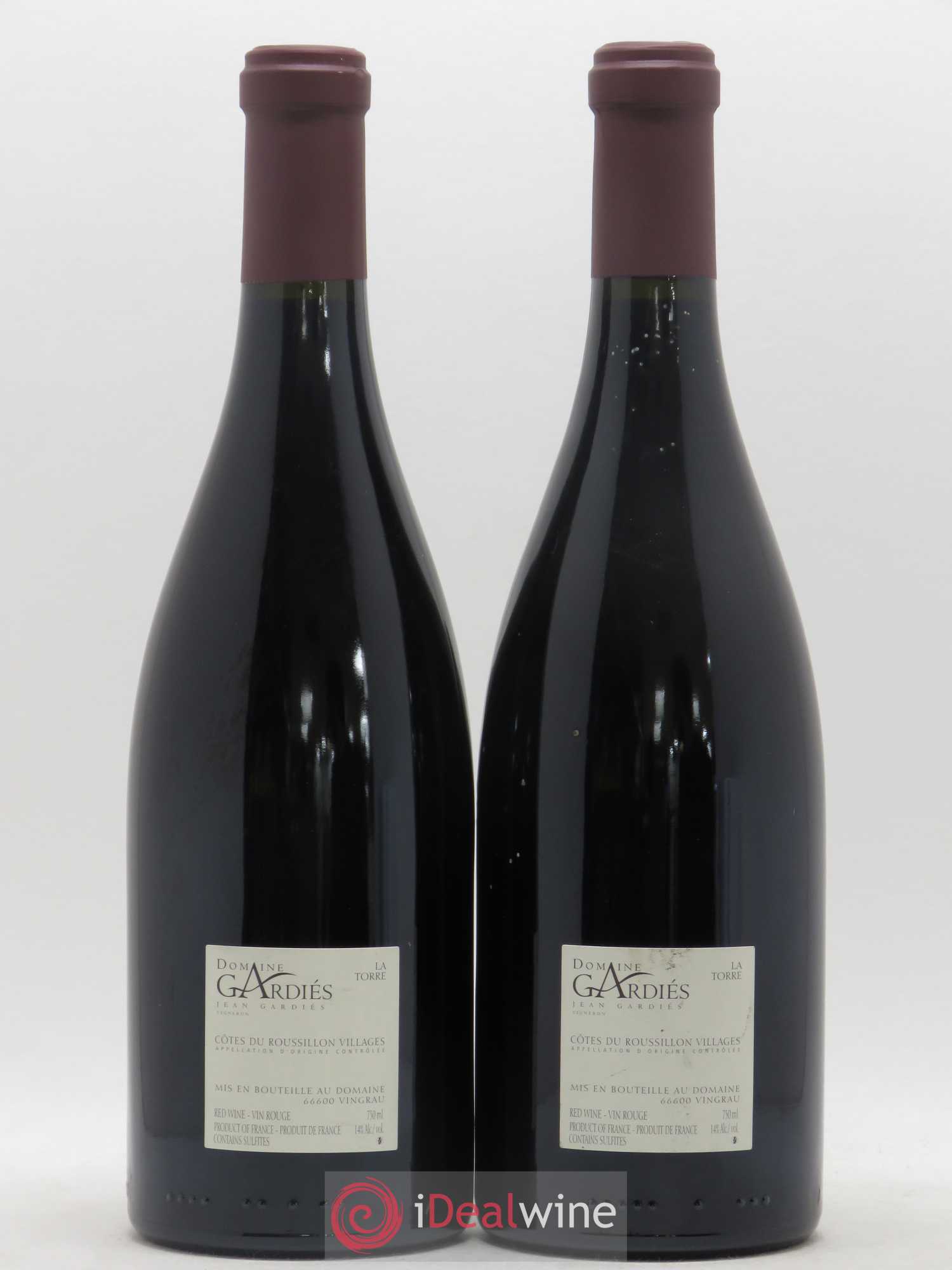 Côtes du Roussillon Gardiés (Domaine) La Torre 2008 - Lot de 2 bouteilles - 1