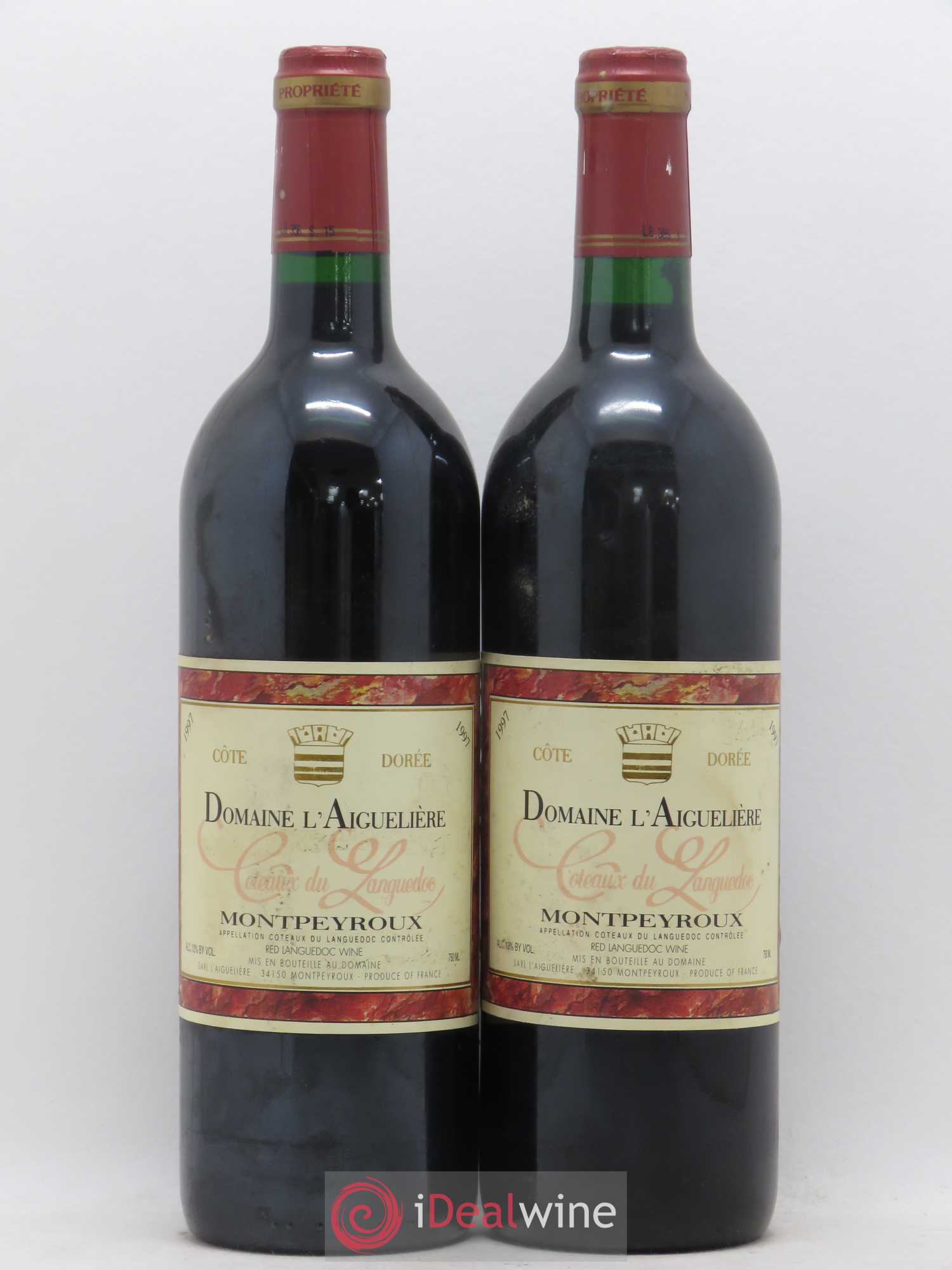Languedoc Montpeyroux Domaine de l' Aiguelière Cote Dorée A. Commeyras 1997 - Lot de 2 bouteilles - 0