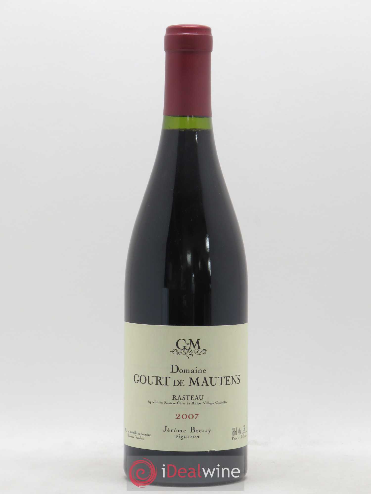 Rasteau Domaine Gourt de Mautens - Jérôme Bressy 2007 - Lot de 1 bouteille - 0