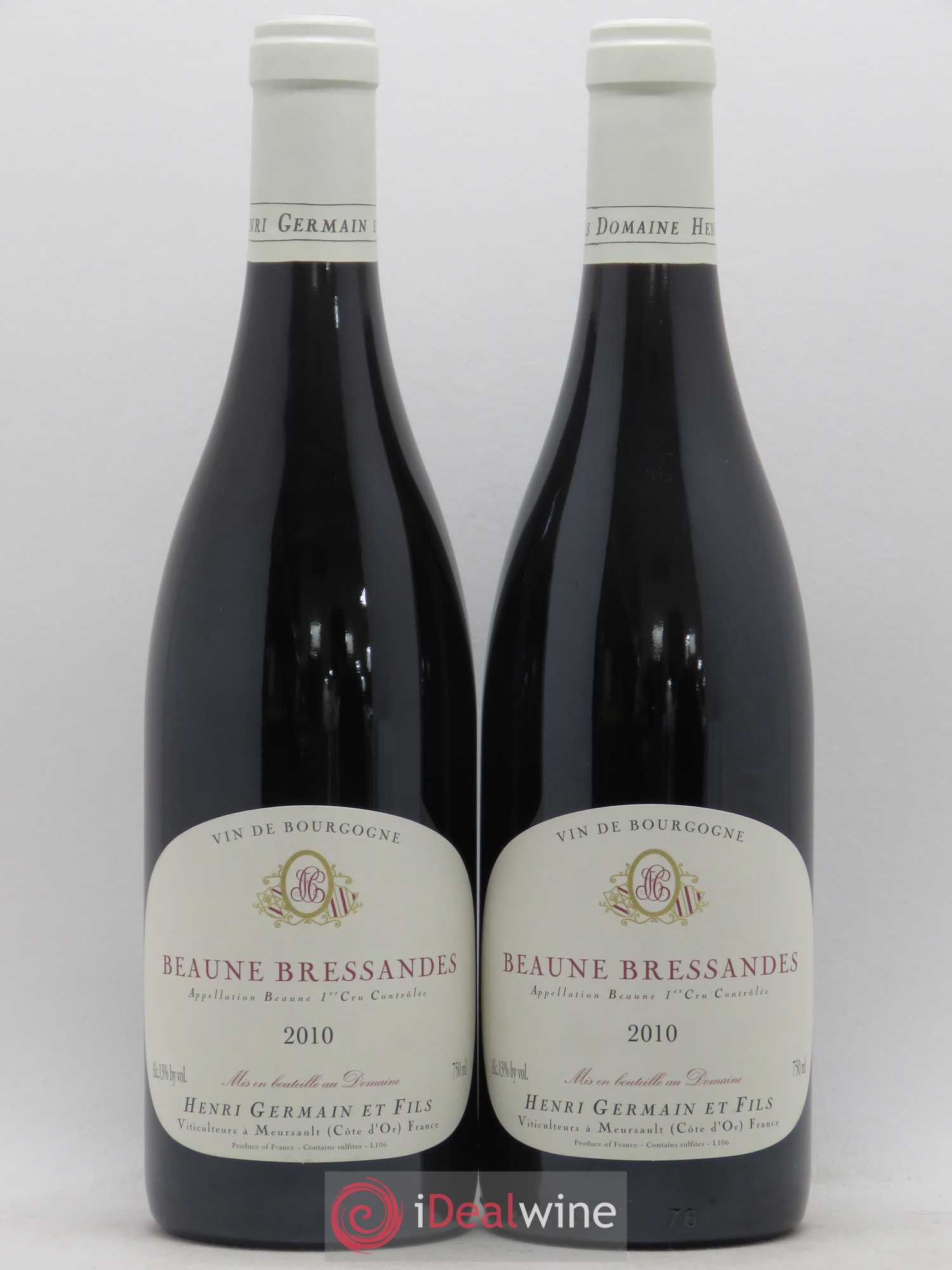 Beaune 1er Cru Bressandes Henri Germain 2010 - Lot de 2 bouteilles - 0