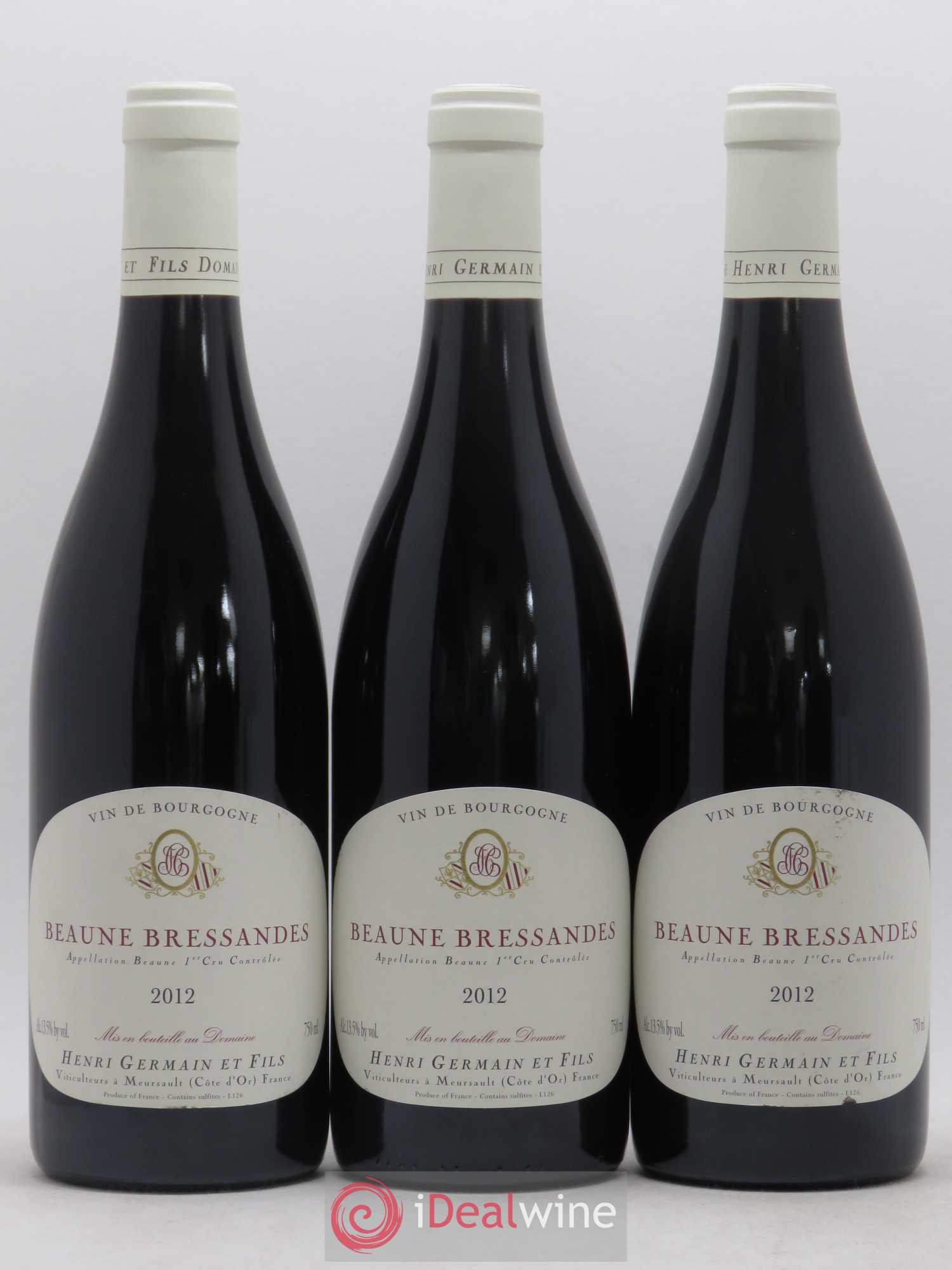 Beaune 1er Cru Bressandes Henri Germain 2012 - Lot de 3 bouteilles - 0