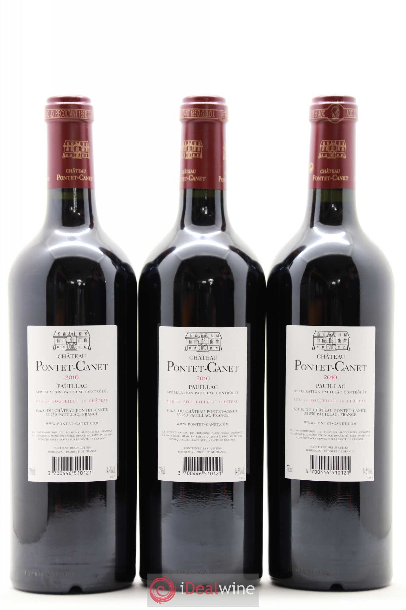 Château Pontet Canet 5ème Grand Cru Classé 2010 - Lot de 12 bouteilles - 8