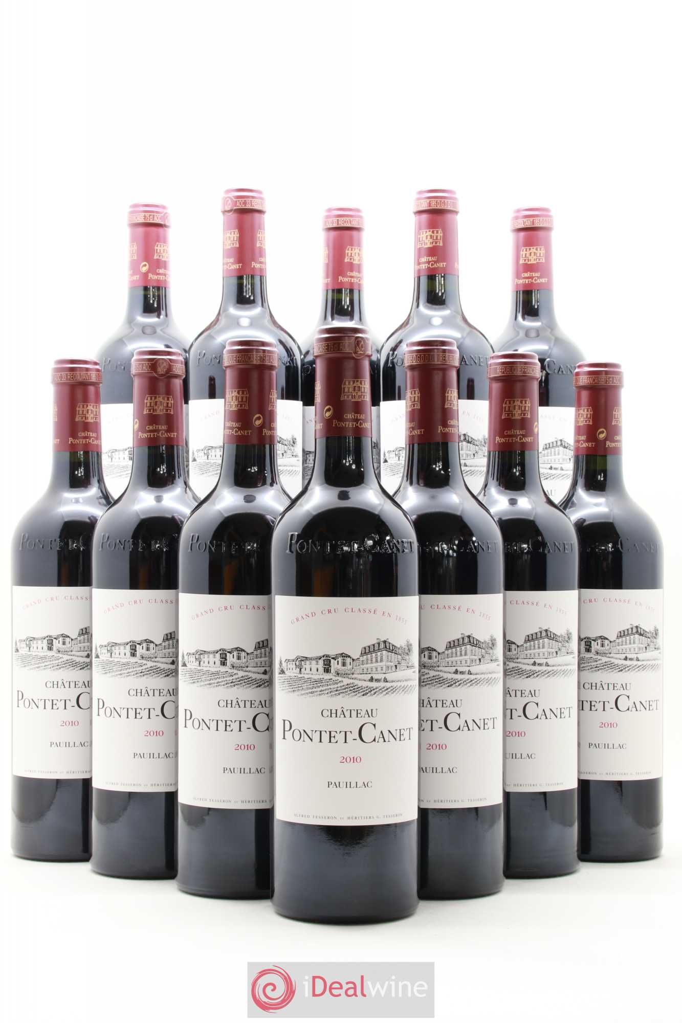 Château Pontet Canet 5ème Grand Cru Classé 2010 - Lot de 12 bouteilles - 0