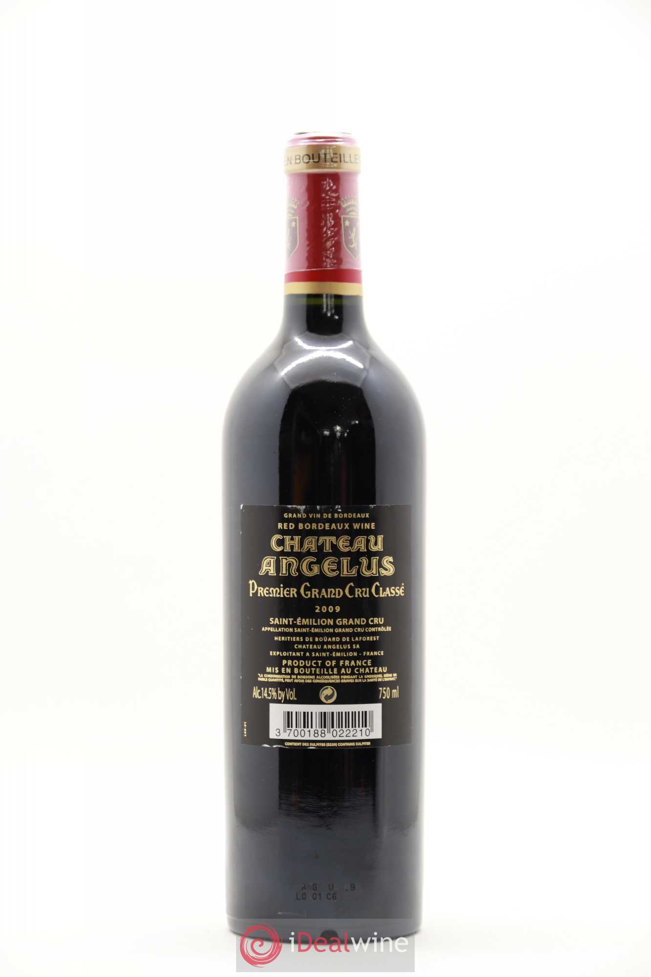 Château Angélus 1er Grand Cru Classé A 2009 - Lot de 1 bouteille - 1