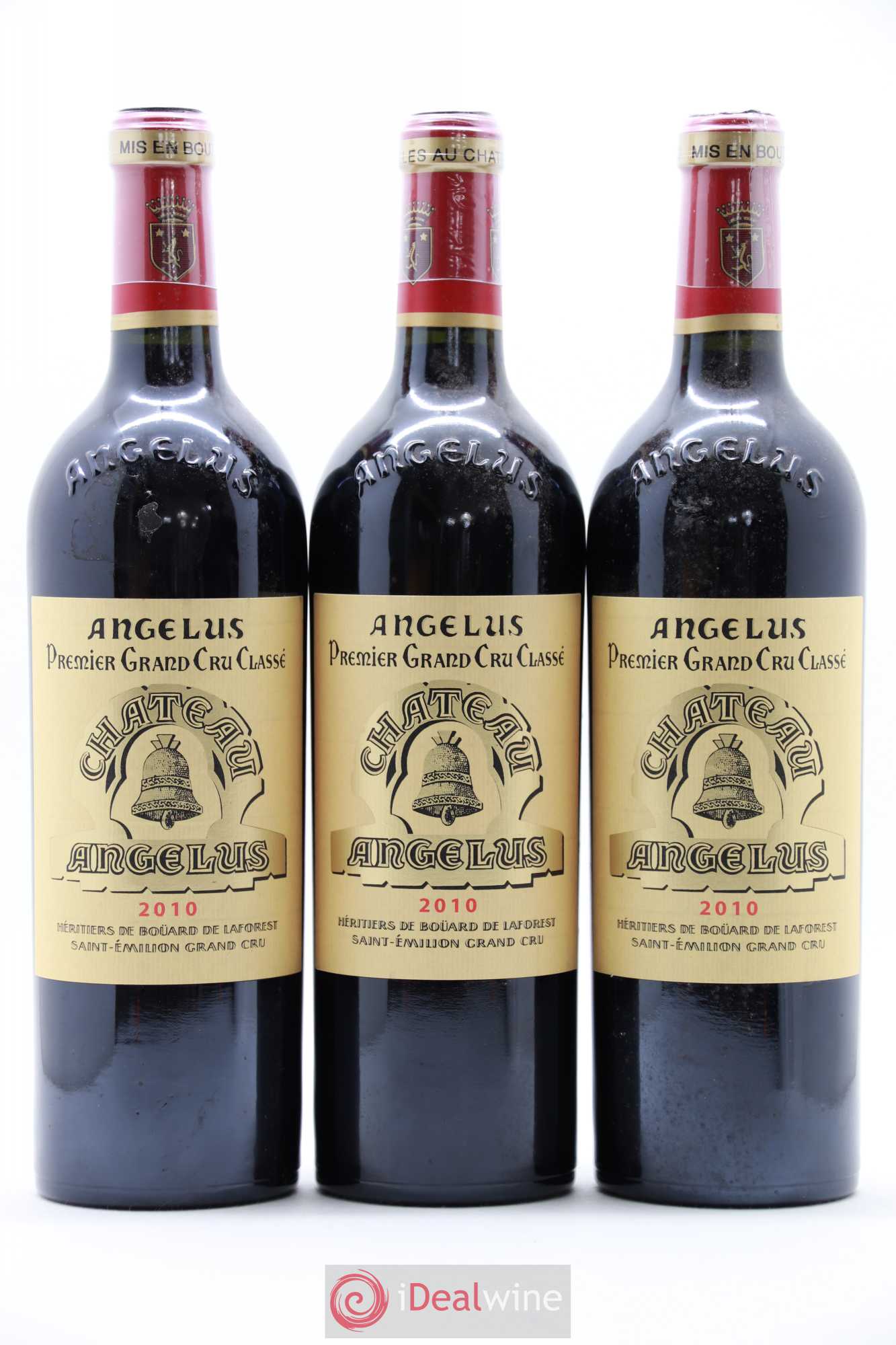 Château Angélus 1er Grand Cru Classé A 2010 - Lot de 3 bouteilles - 0