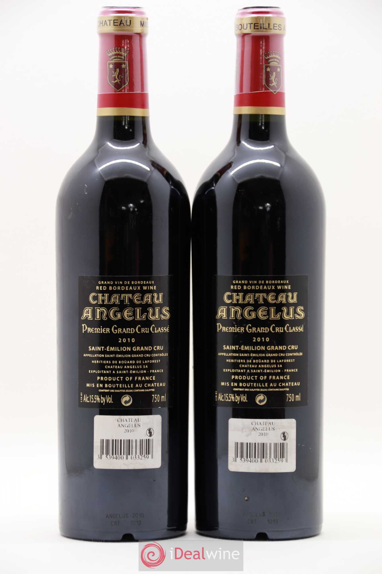 Château Angélus 1er Grand Cru Classé A 2010 - Lot de 2 bouteilles - 1